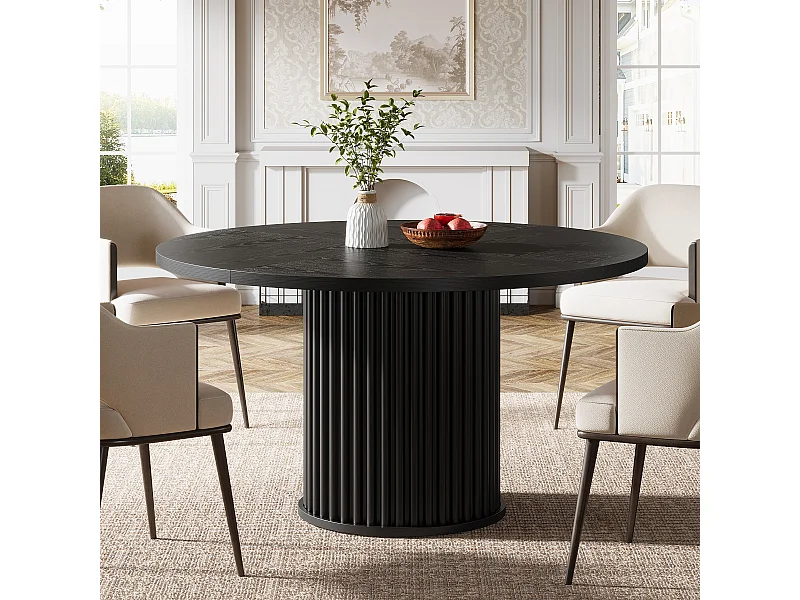 Ronde eettafel voor 4-6 personen, 120 cm moderne ronde keukentafel