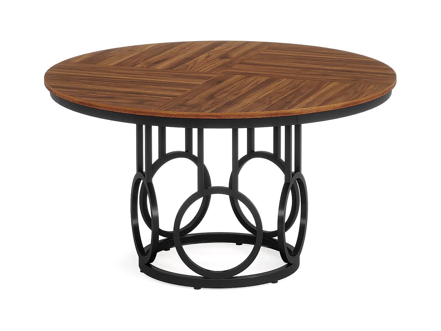 Table à manger ronde pour 4 personnes, 120 cm Table de salle à manger rustique