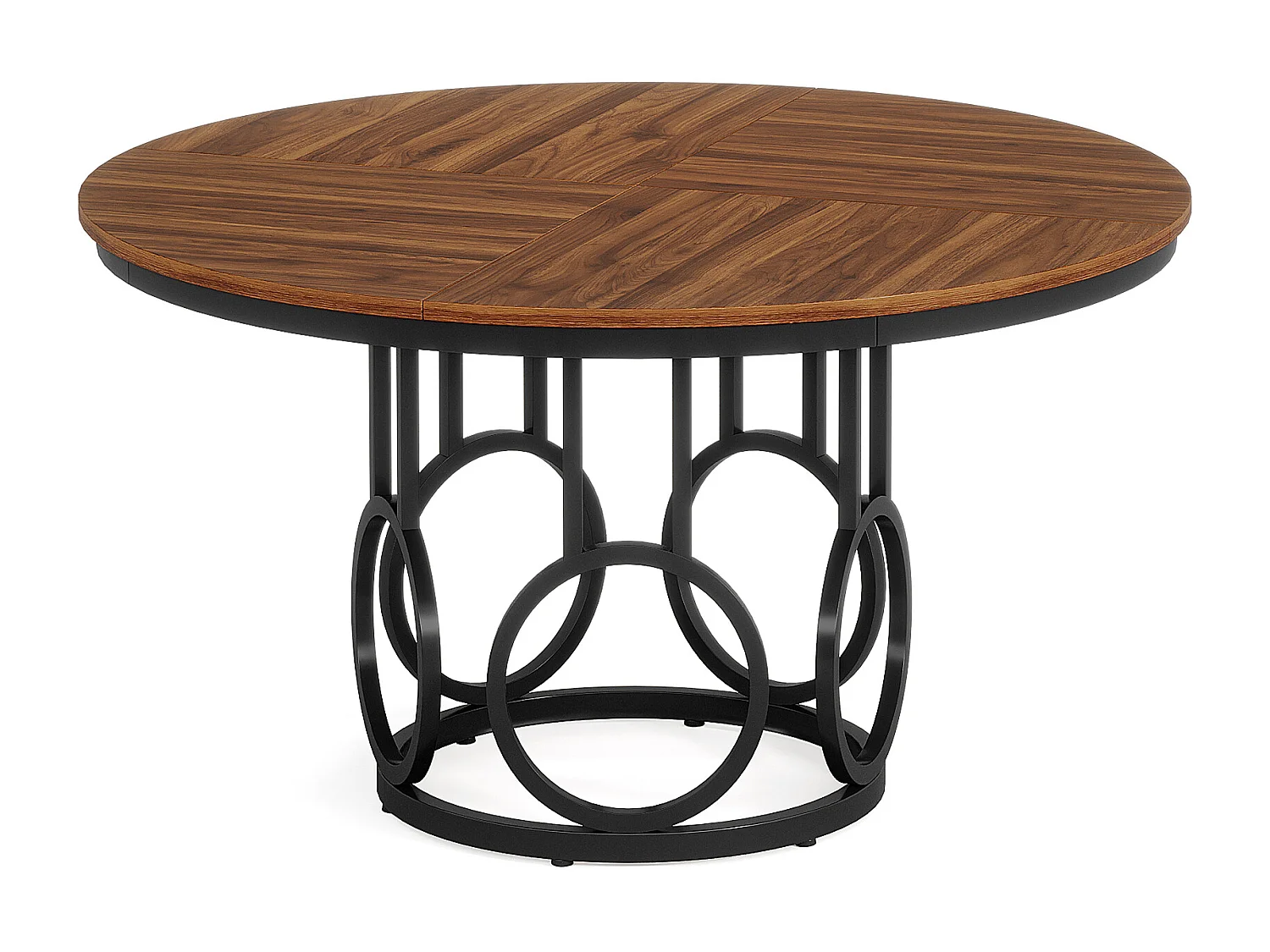 Table à manger ronde pour 4 personnes, 120 cm Table de salle à manger rustique