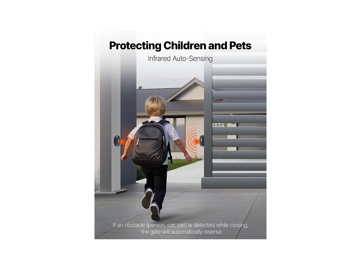 Motorizzazione per Cancello Scorrevole SucceBuy, 550 W, Apriporta Automatico Elettrico 25 m 1500 kg, Motore per Porta Scorrevole con Cremagliera in Nylon