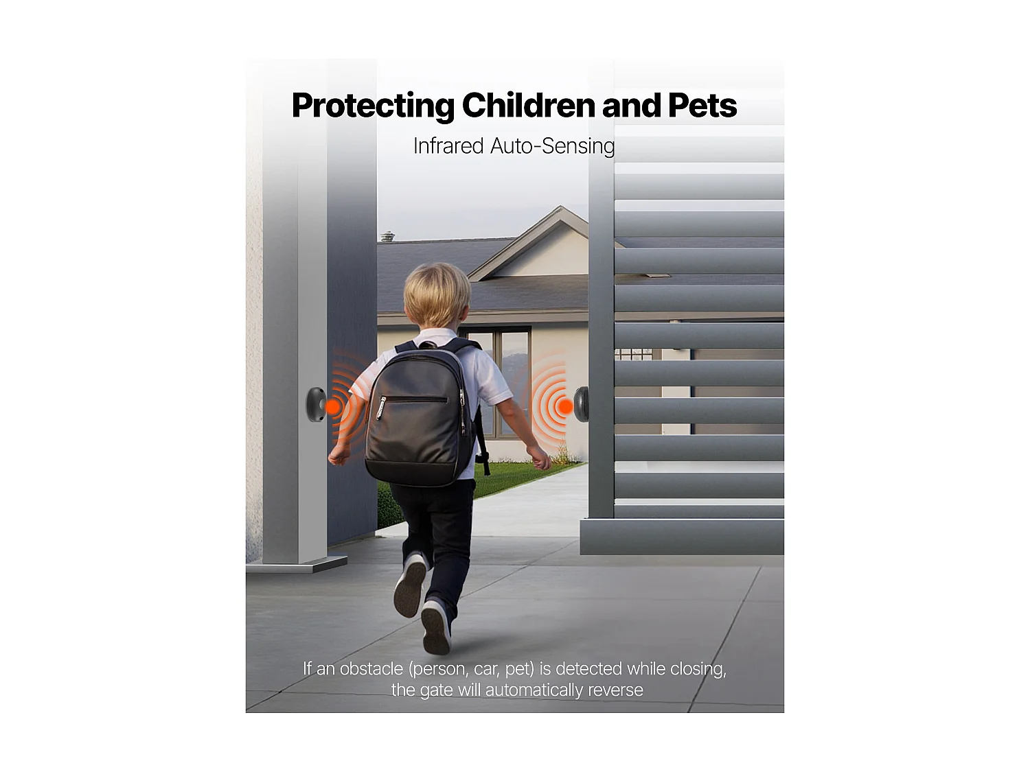 Motorisation de Portail Coulissant SucceBuy, 550 W, Ouvre-portail Automatique Électrique 25 m 1500 kg, Moteur de Porte Coulissante Crémaillère Nylon