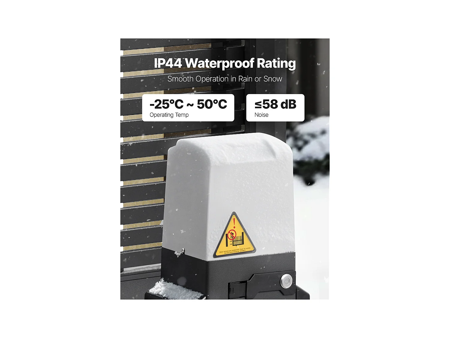 Motorisation de Portail Coulissant SucceBuy, 280 W, Ouvre-portail Automatique Électrique 25 m 816 kg, Moteur de Porte Coulissante Crémaillère Nylon