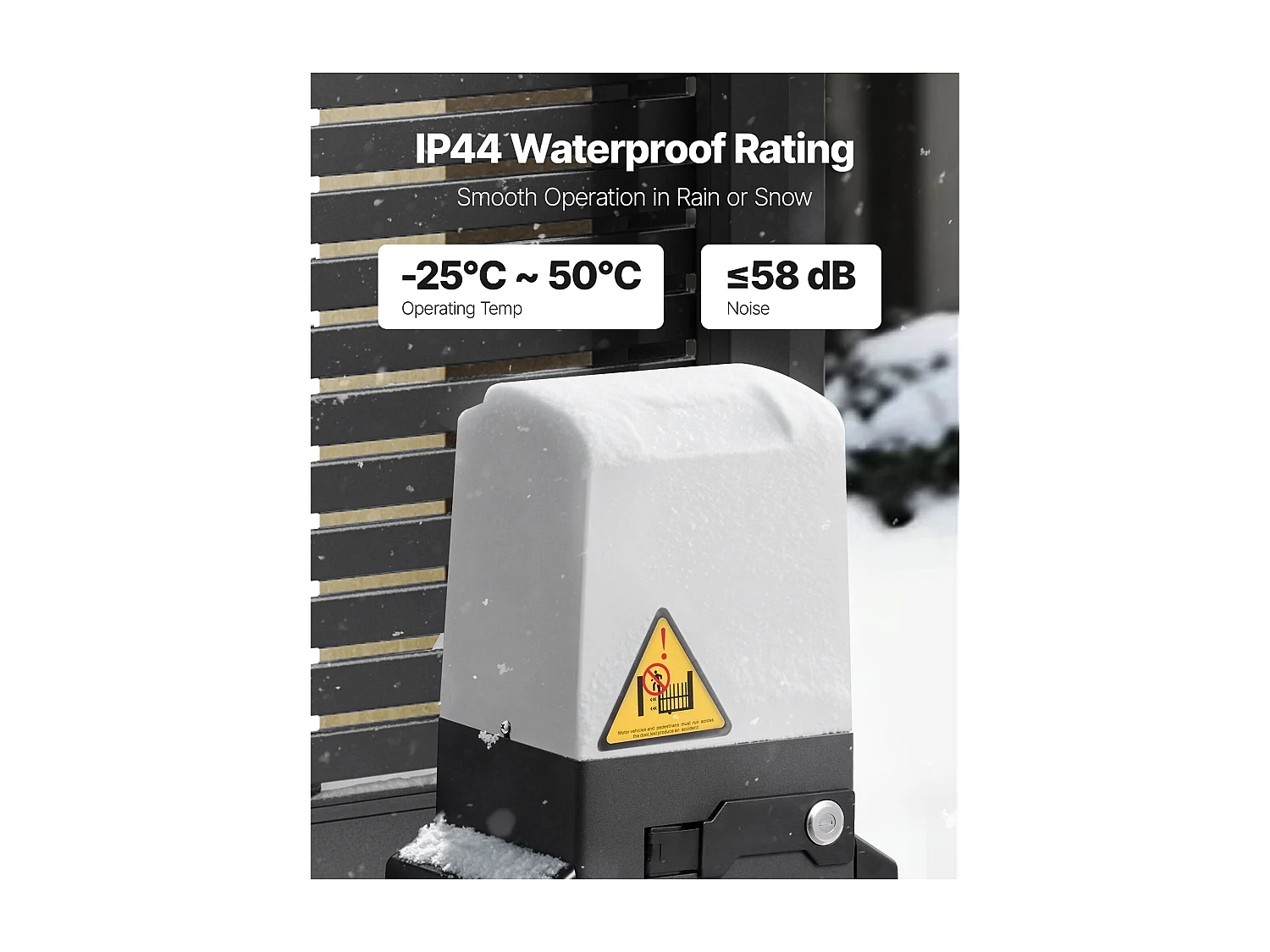 Motorisation de Portail Coulissant SucceBuy, 280 W, Ouvre-portail Automatique Électrique 25 m 816 kg, Moteur de Porte Coulissante Crémaillère Nylon
