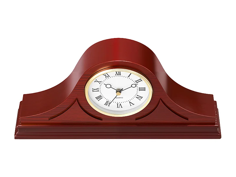 Retro Kaminuhr SucceBuy, 16.4 cm, Vintage Klassische Tischuhr MDF mit Integriertem Quarzwerk, Leises Design, für Wohnzimmer