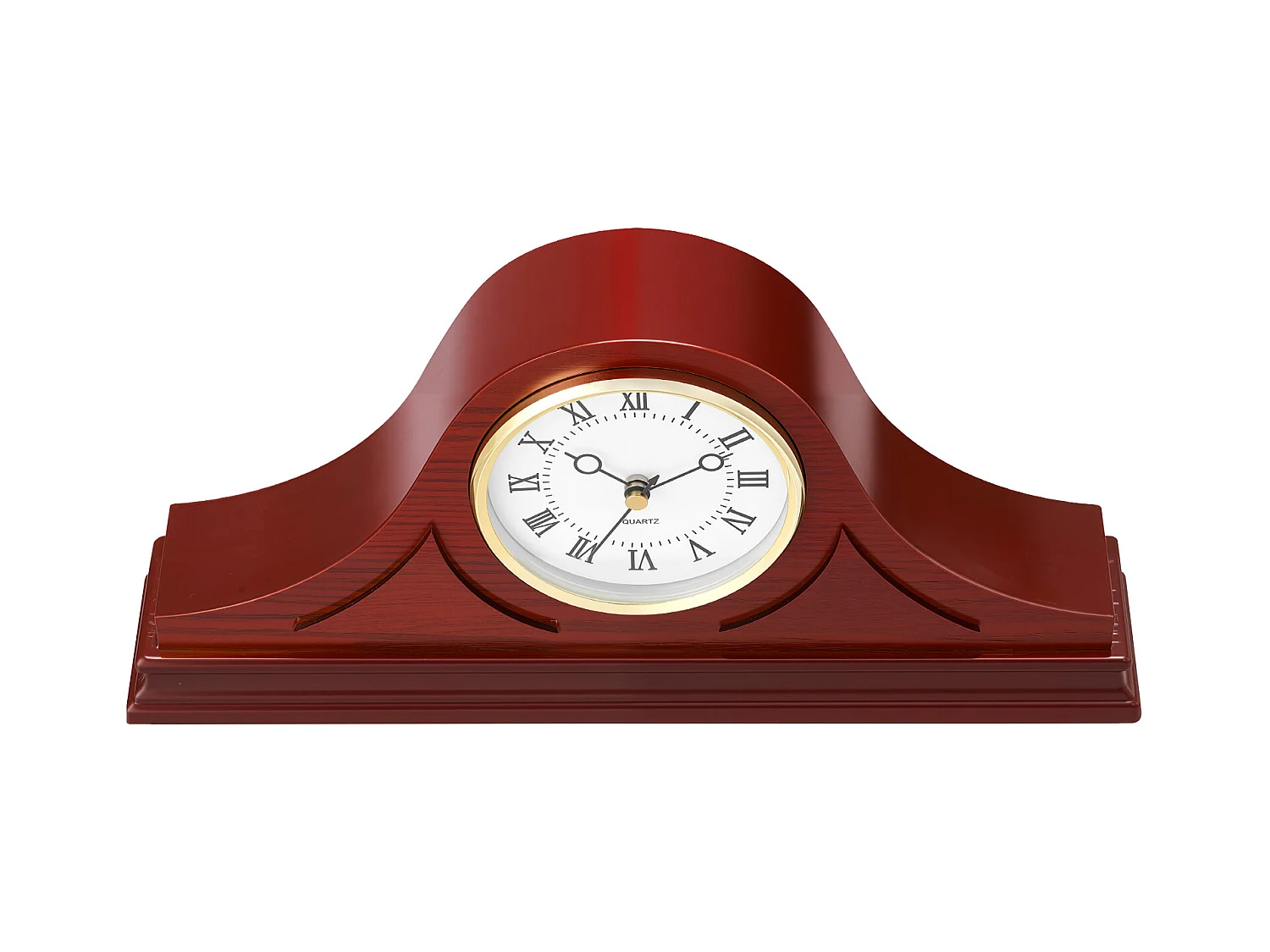 Retro Zegar na Kominek SucceBuy, 16.4 cm, Vintage Klasyczny Zegar Stojący MDF z Wbudowanym Mechanizmem Kwarcowym, Cicha Praca, do Salonu