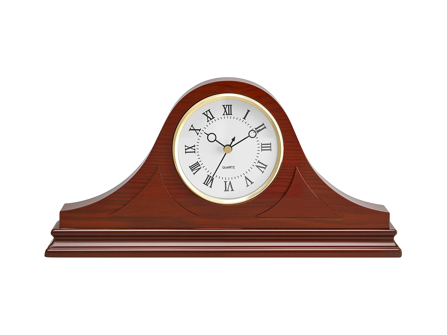 Retro Zegar na Kominek SucceBuy, 16.4 cm, Vintage Klasyczny Zegar Stojący MDF z Wbudowanym Mechanizmem Kwarcowym, Cicha Praca, do Salonu