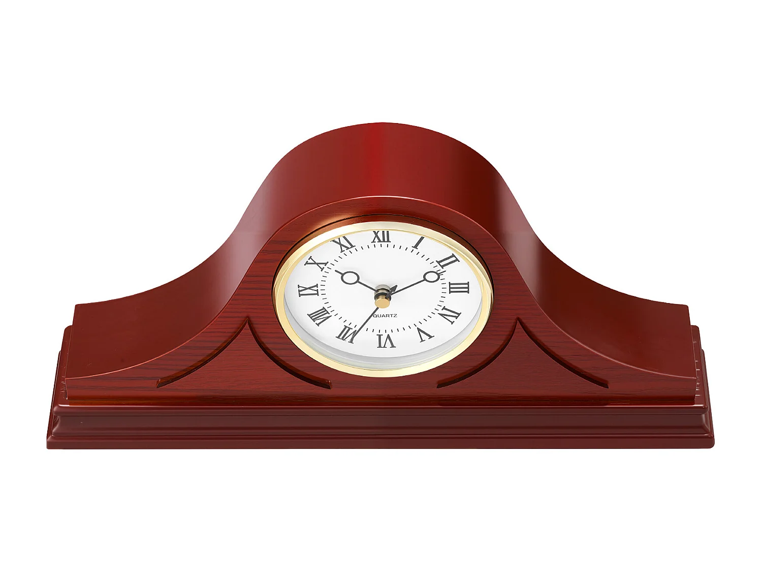 Retro Kaminuhr SucceBuy, 16.4 cm, Vintage Klassische Tischuhr MDF mit Integriertem Quarzwerk, Leises Design, für Wohnzimmer