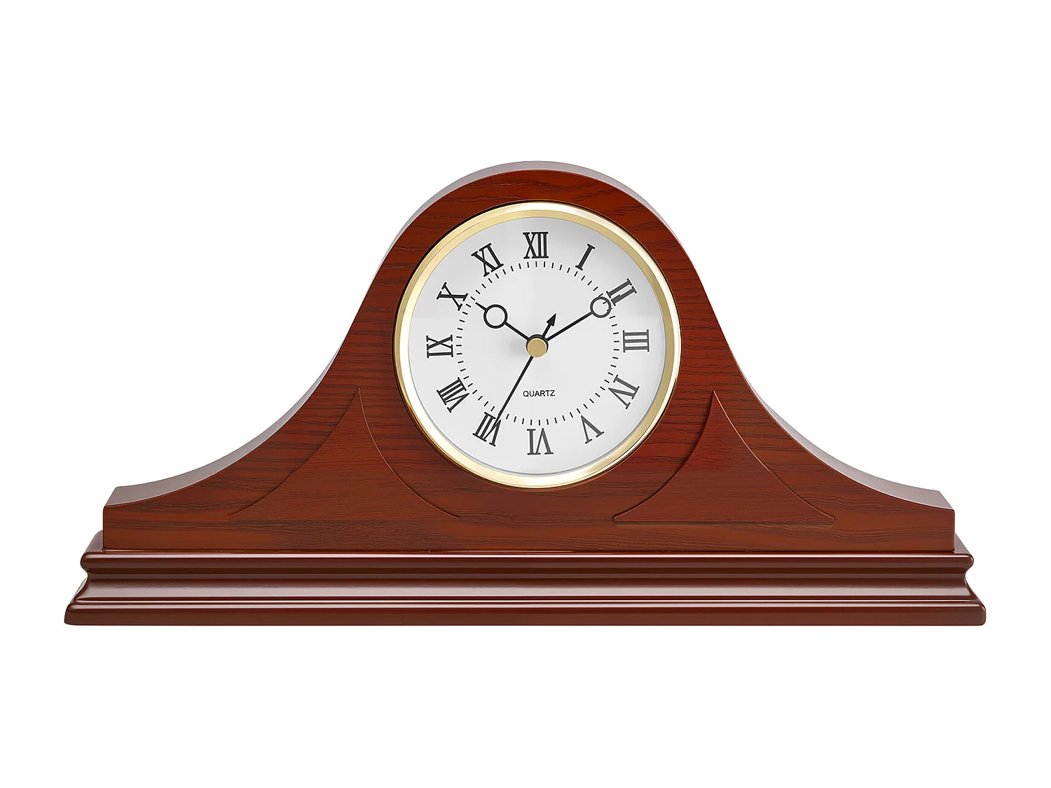 Retro Kaminuhr SucceBuy, 16.4 cm, Vintage Klassische Tischuhr MDF mit Integriertem Quarzwerk, Leises Design, für Wohnzimmer