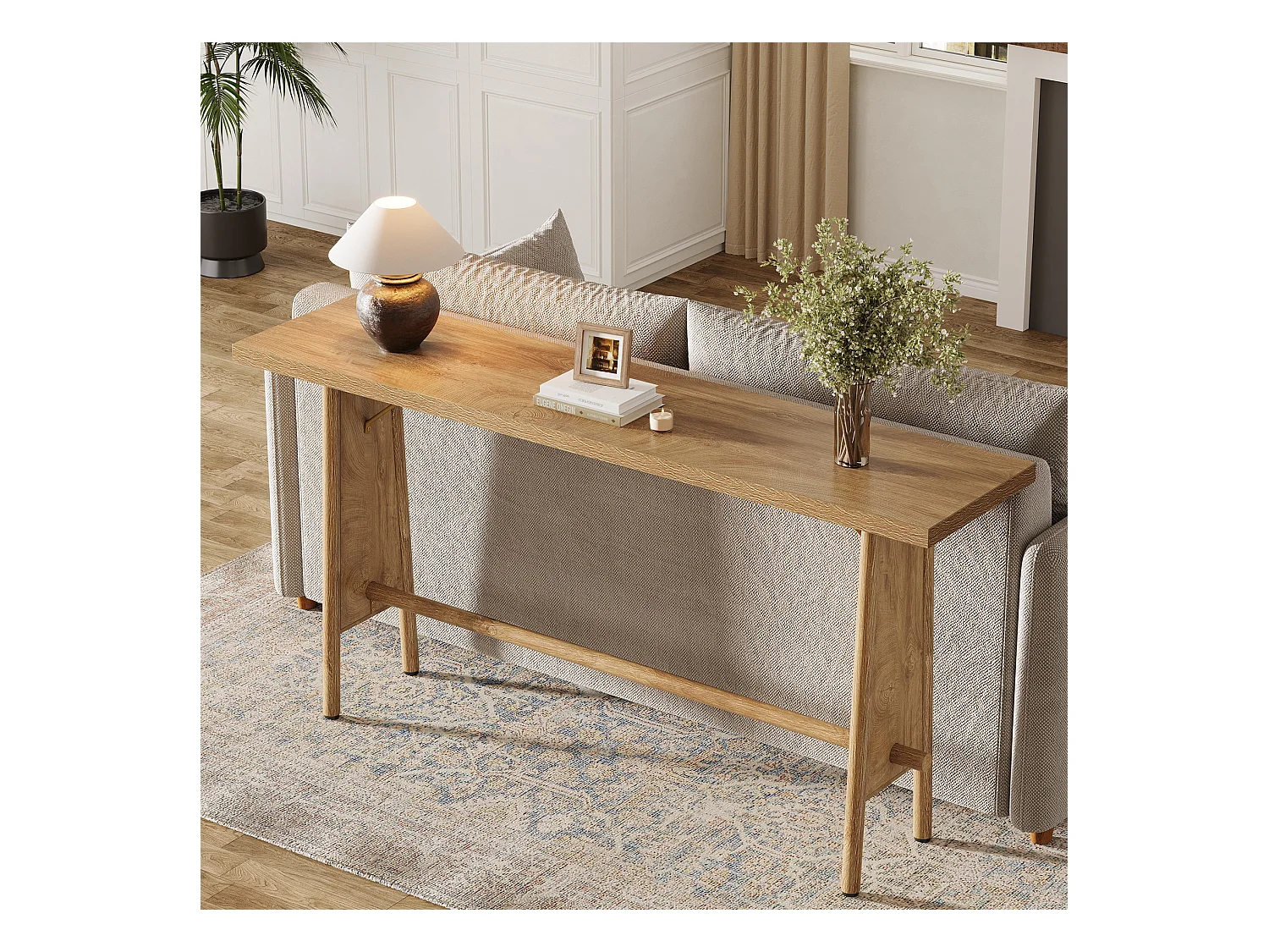 Table d'entrée de 160 cm de long, console de canapé moderne derrière le canapé pour l'entrée