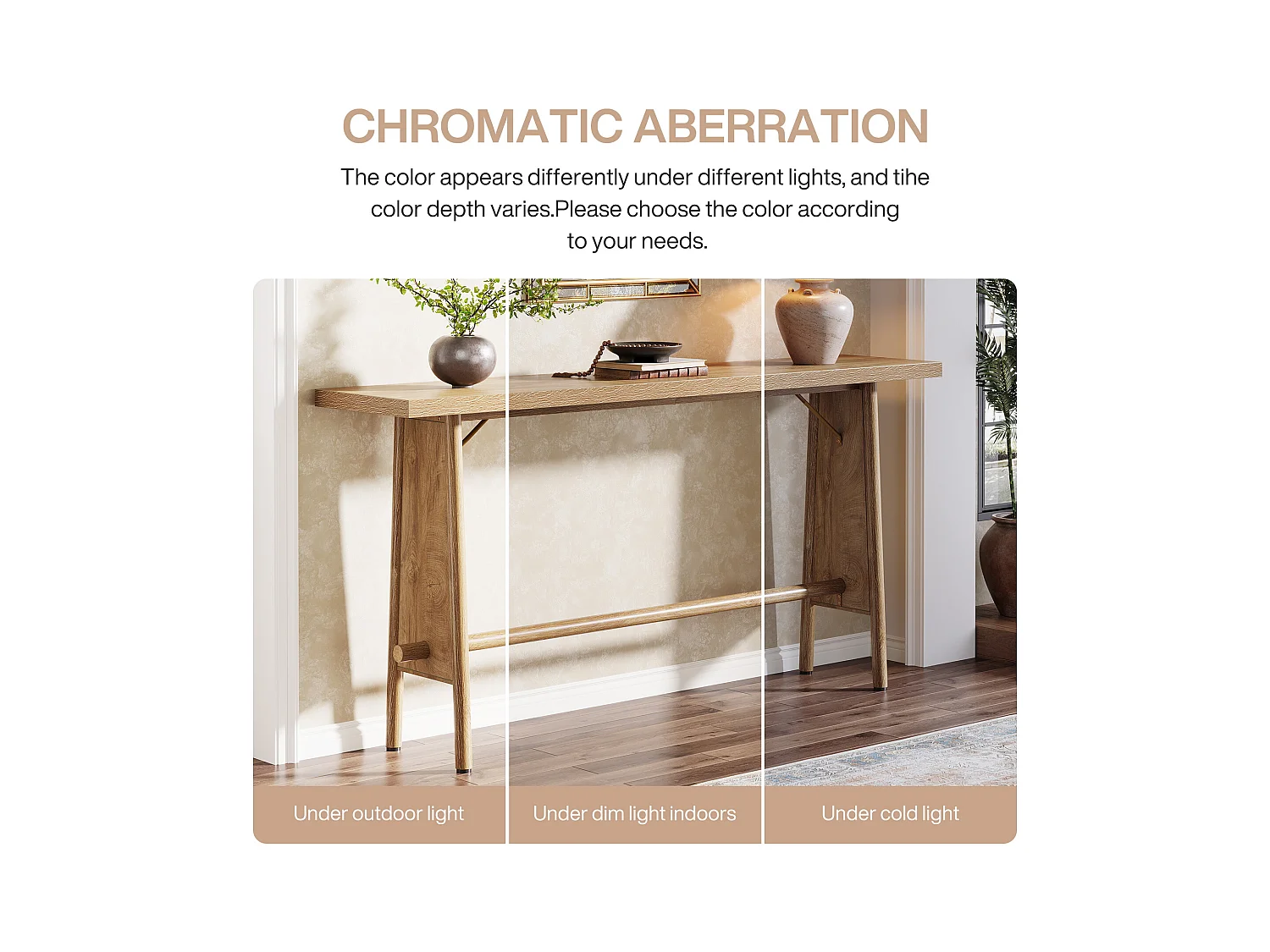 Table d'entrée de 160 cm de long, console de canapé moderne derrière le canapé pour l'entrée