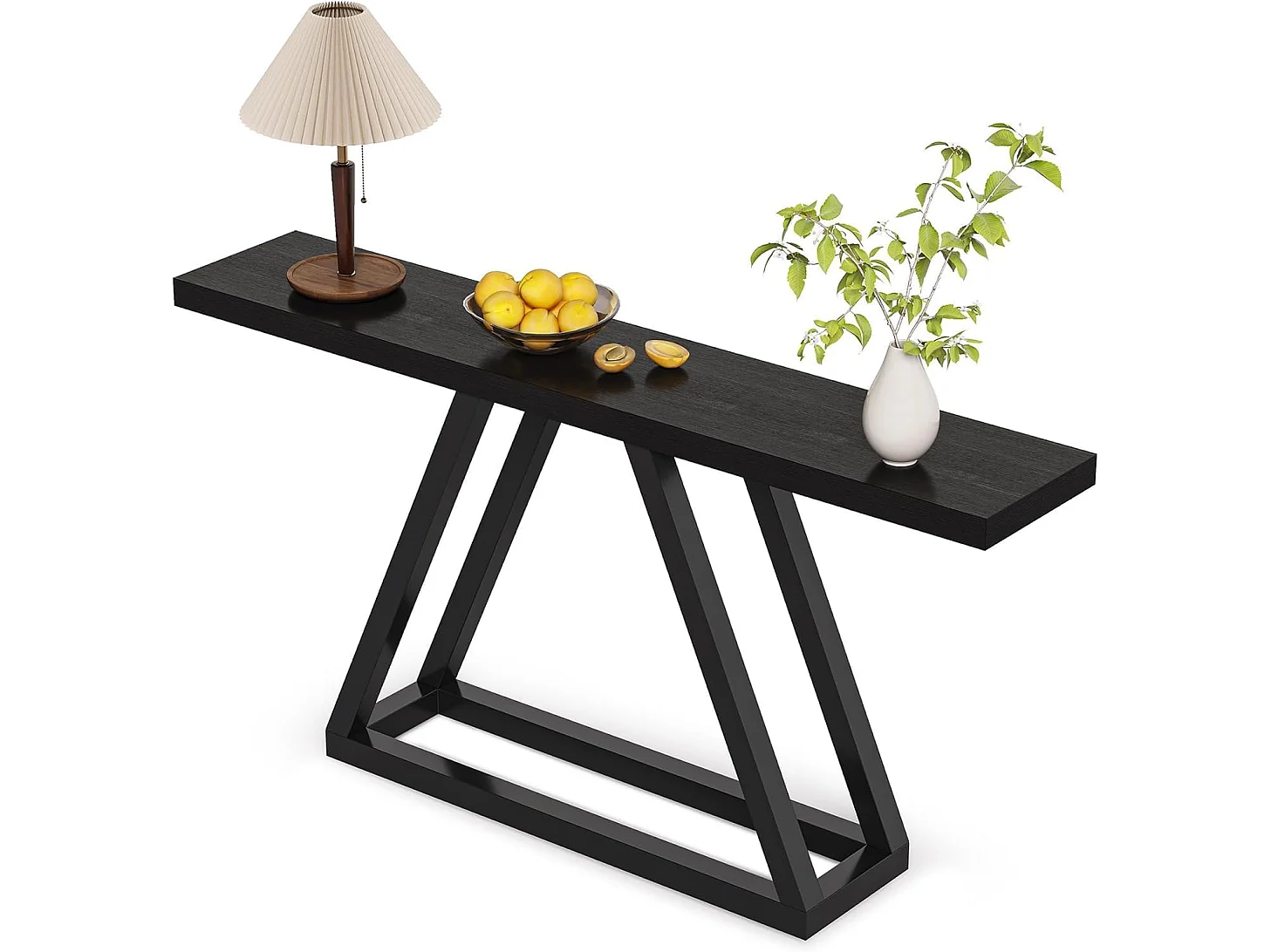 160 cm smalt konsolbord, sofabord langt bag sofaen til entré, entré, stue, sort