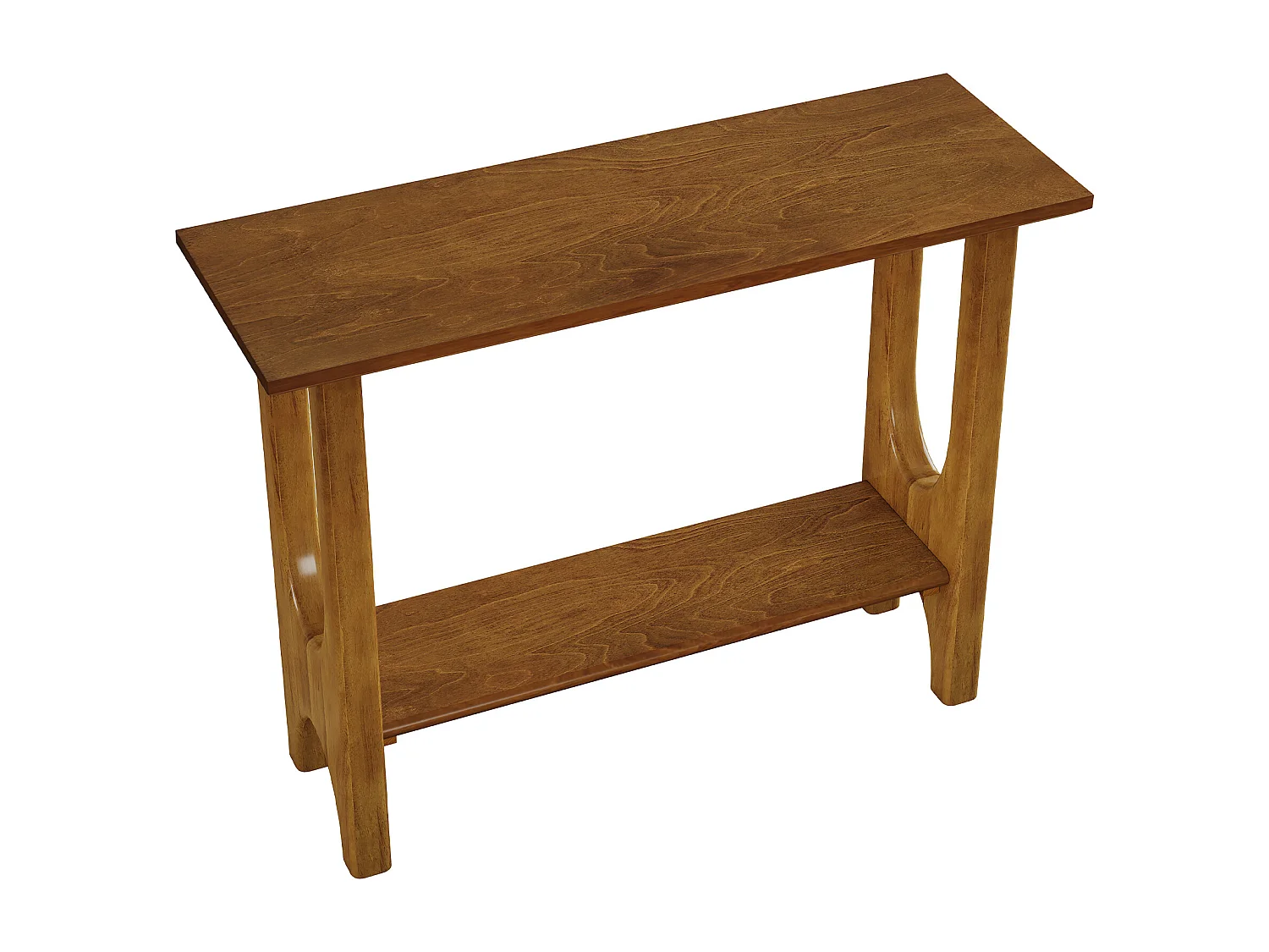 105 cm Eingangstisch mit Stauraum, moderner 2-stufiger Konsoleintisch mit Massivholzbeinen für Wohnzimmer und Flur