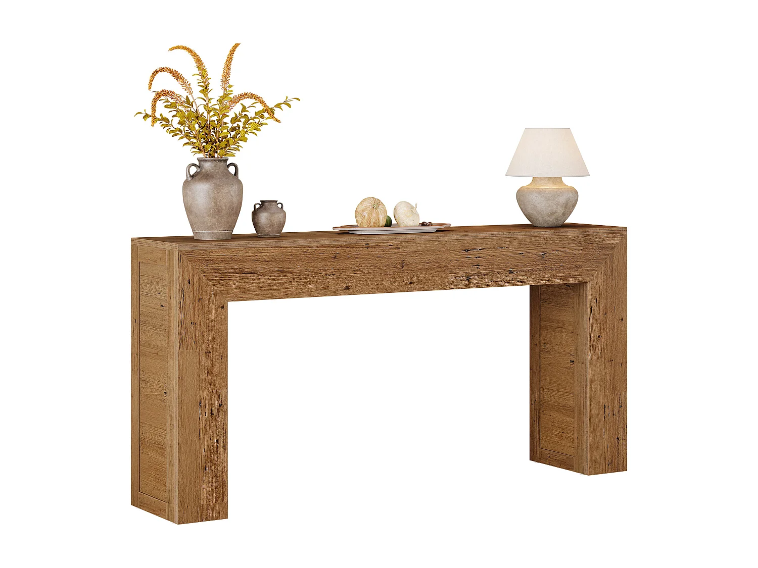 160 cm Konsolentisch für die Eingangshalle, Landhausstil-Konsolentisch hinter der Couch