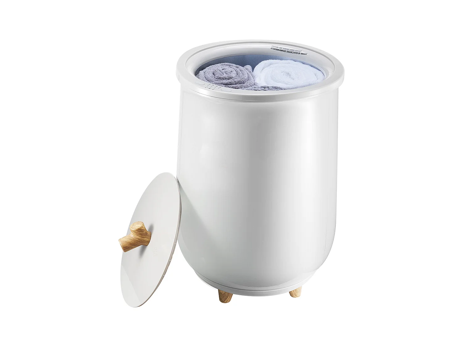 Chauffe Serviettes 20 L SucceBuy, Seau Sèche-serviettes pour Salle de Bain, avec Réglage de la Température, Minuterie 20/40/60/90 min et Voyant LED