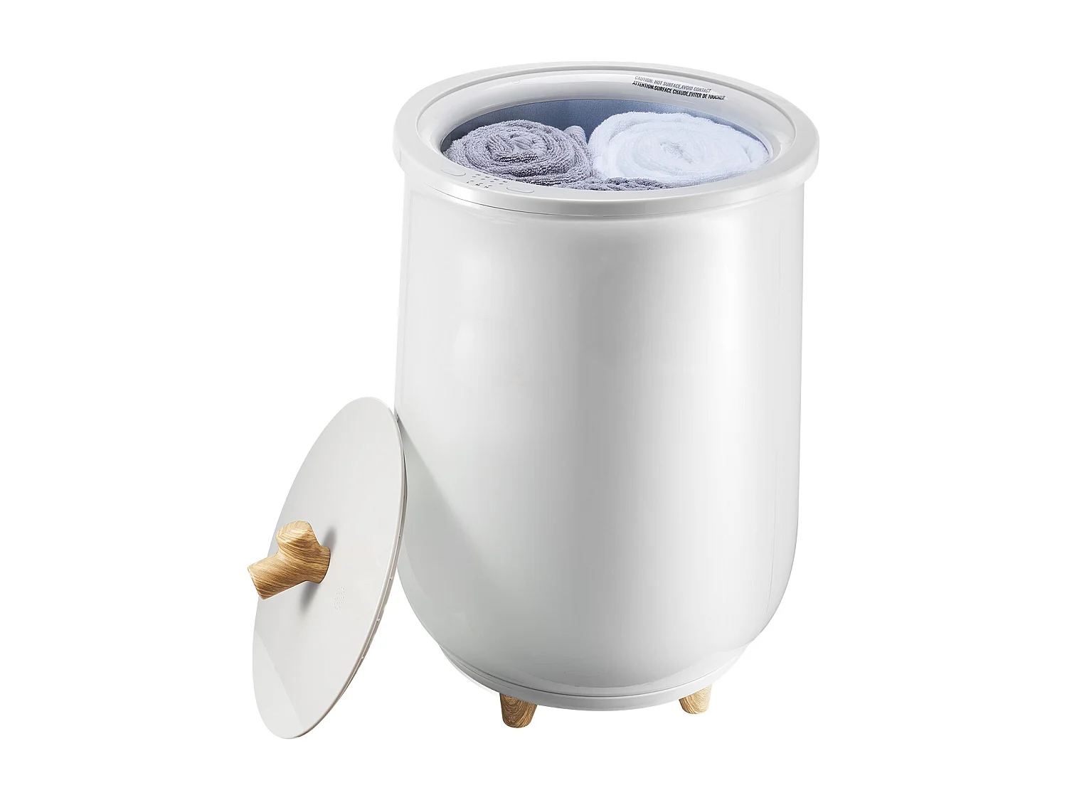 Chauffe Serviettes 20 L SucceBuy, Seau Sèche-serviettes pour Salle de Bain, avec Réglage de la Température, Minuterie 20/40/60/90 min et Voyant LED