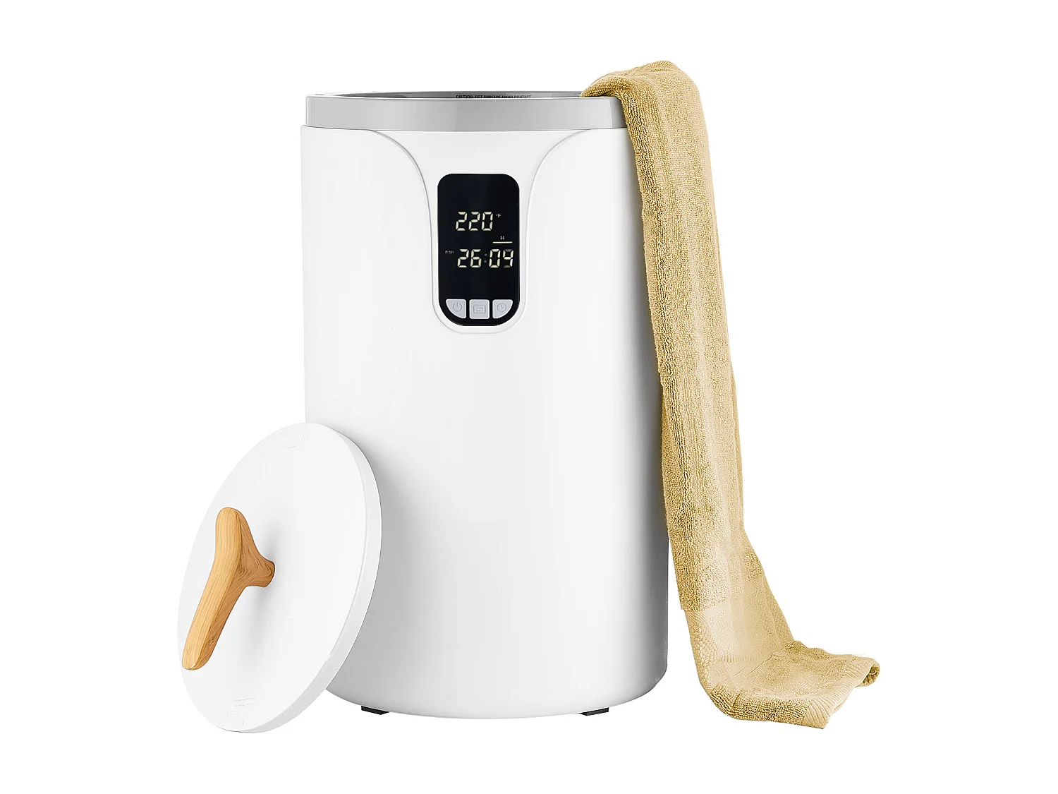 Chauffe Serviettes SucceBuy 20 L, Seau Sèche-serviettes pour Salle de Bain Spa, avec Écran LED, Réglage de la Température, Verrou de Sécurité