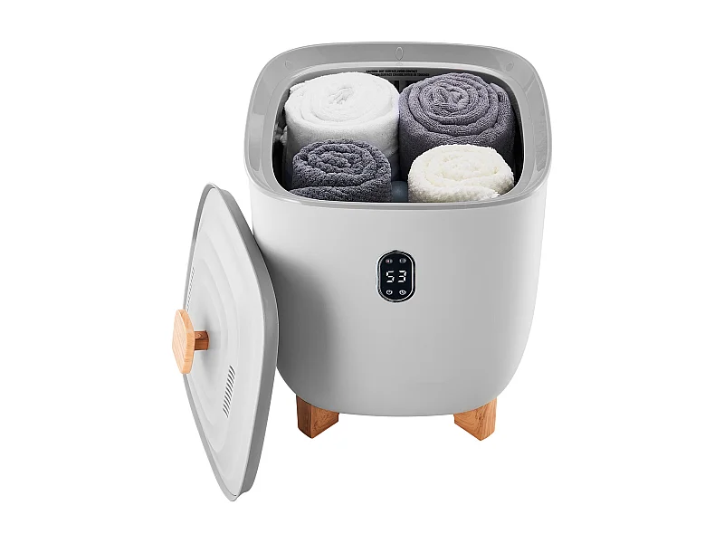 Handdoekverwarmer SucceBuy 25 L, Handdoekdroger Emmer voor Badkamer, met LED-scherm, Temperatuurregeling en Timer 20/40/60/90 min