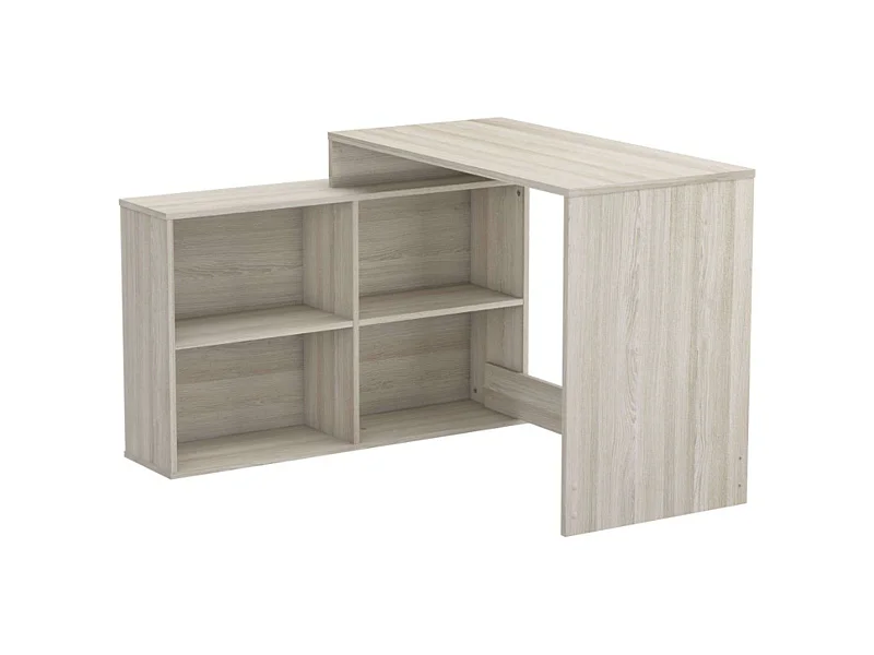 Mesa Escritorio Shannon c/Estantería Baja Roble 112x77x101 cm