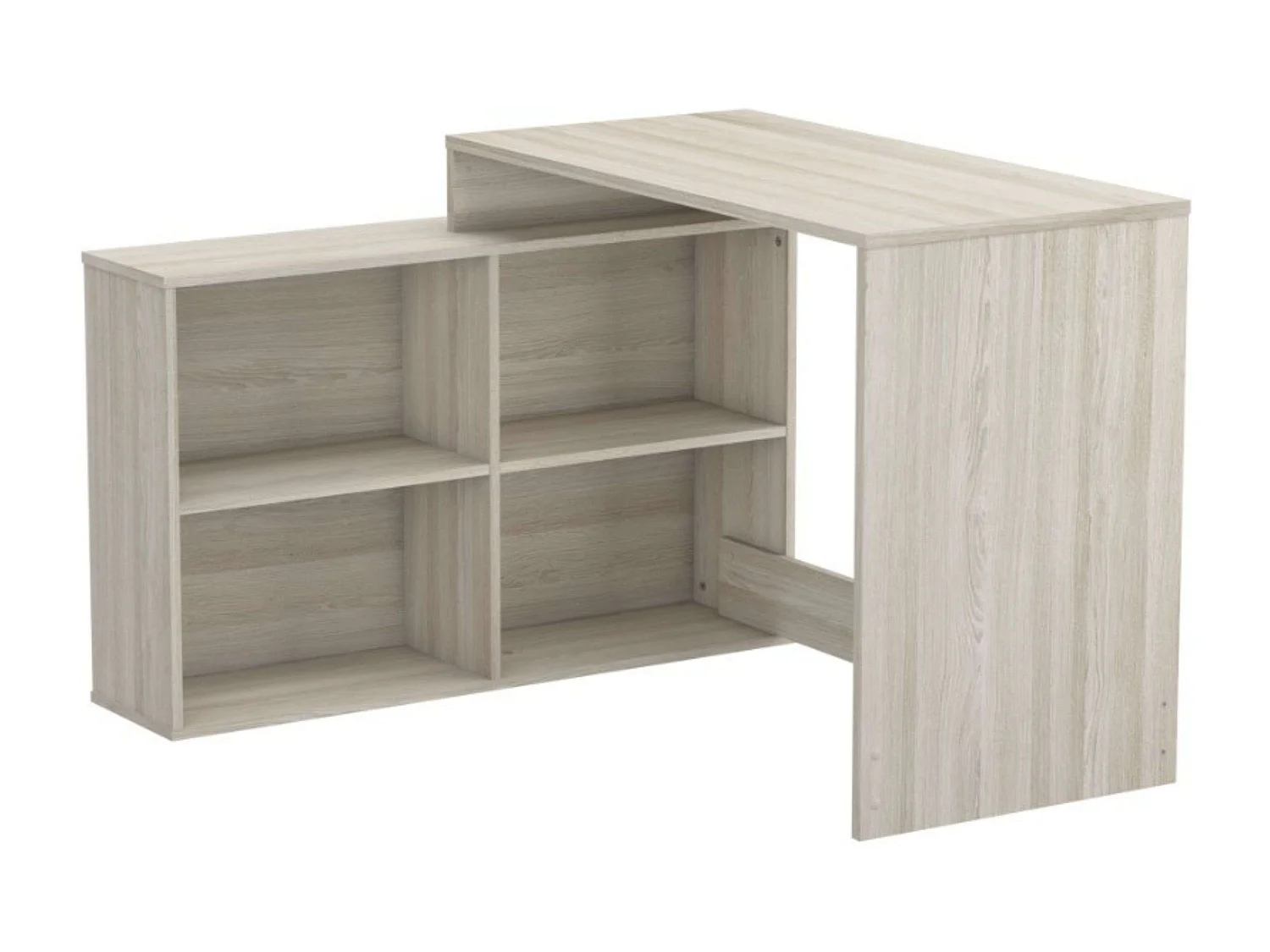 Bureau Shannon avec étagère basse en chêne 112 x 77 x 101 cm