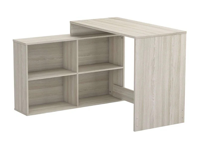 Bureau Shannon avec étagère basse en chêne 112 x 77 x 101 cm