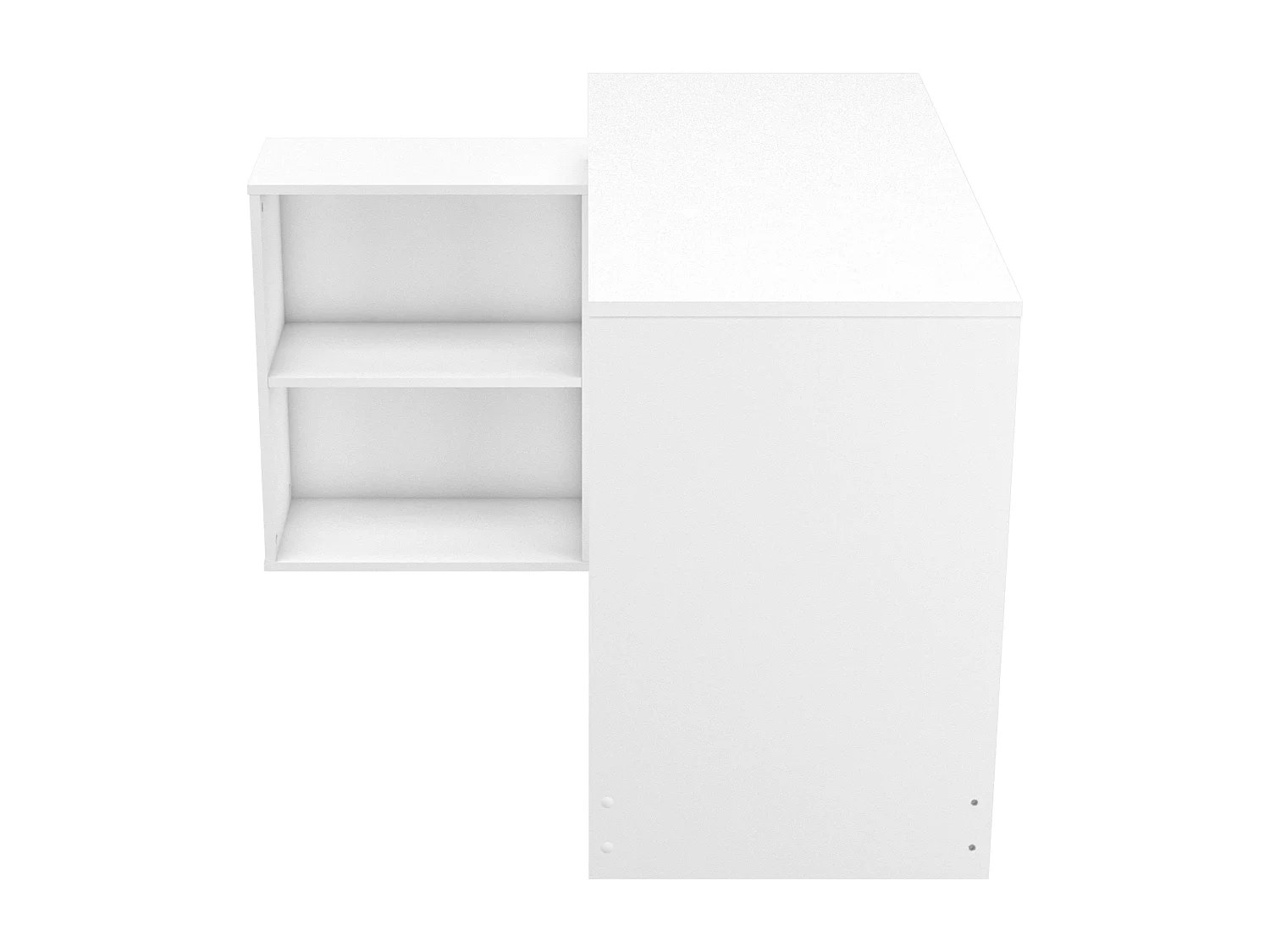 Bureau Shannon avec étagère basse Blanc 112 x 77 x 101 cm