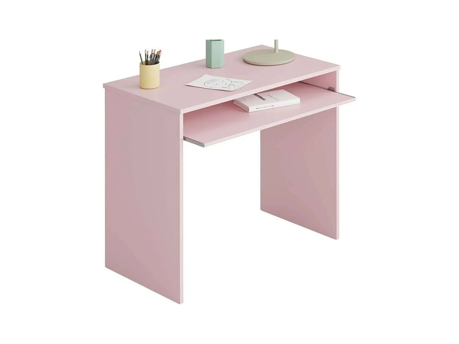 Pack Muebles Estudio I-Joy Rosa: Escritorio + Estantería Juvenil Infantil