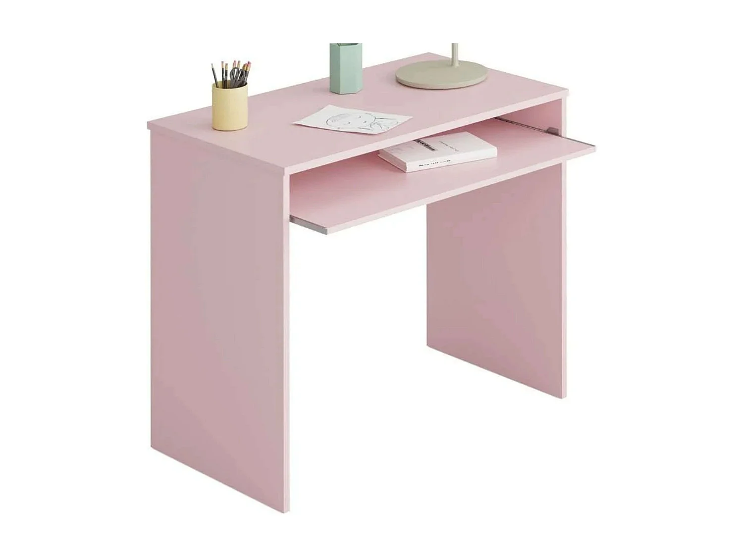 Pack Muebles Estudio I-Joy Rosa: Escritorio + Estantería Juvenil Infantil