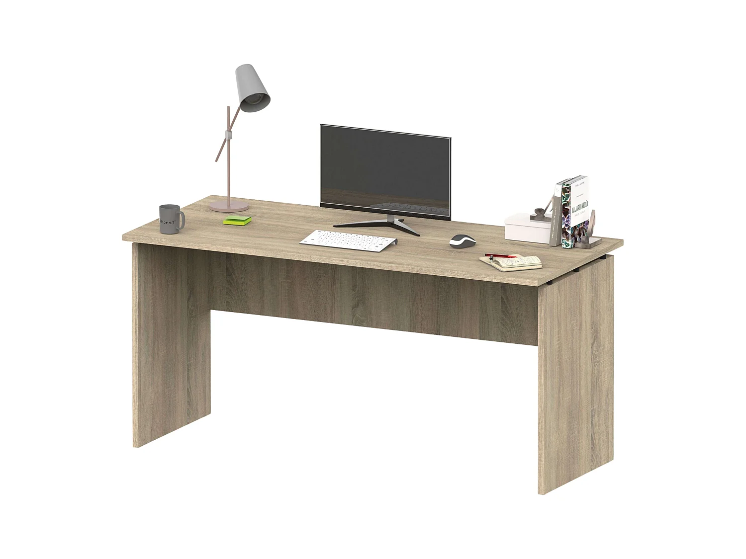 Mesa Escritorio Rivoli Moderno Roble Cambrian 155 cm