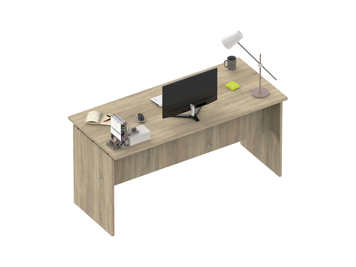 Mesa Escritorio Rivoli Moderno Roble Cambrian 155 cm