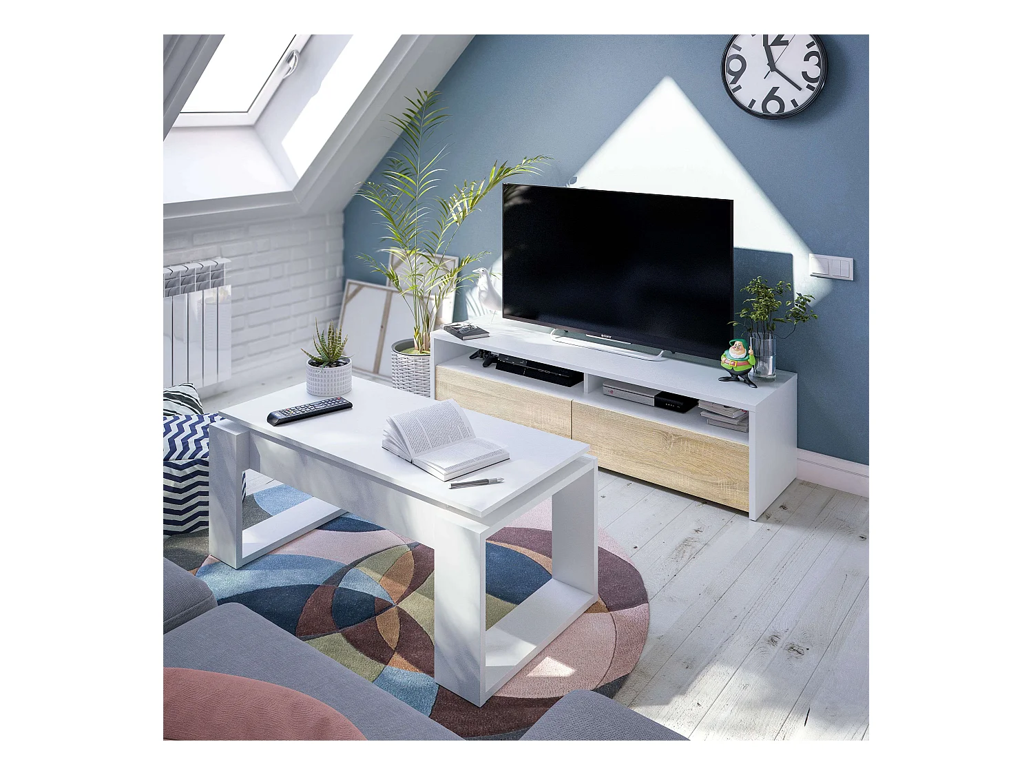 Mesa Escritorio Rivoli Moderno Roble Cambrian 155 cm