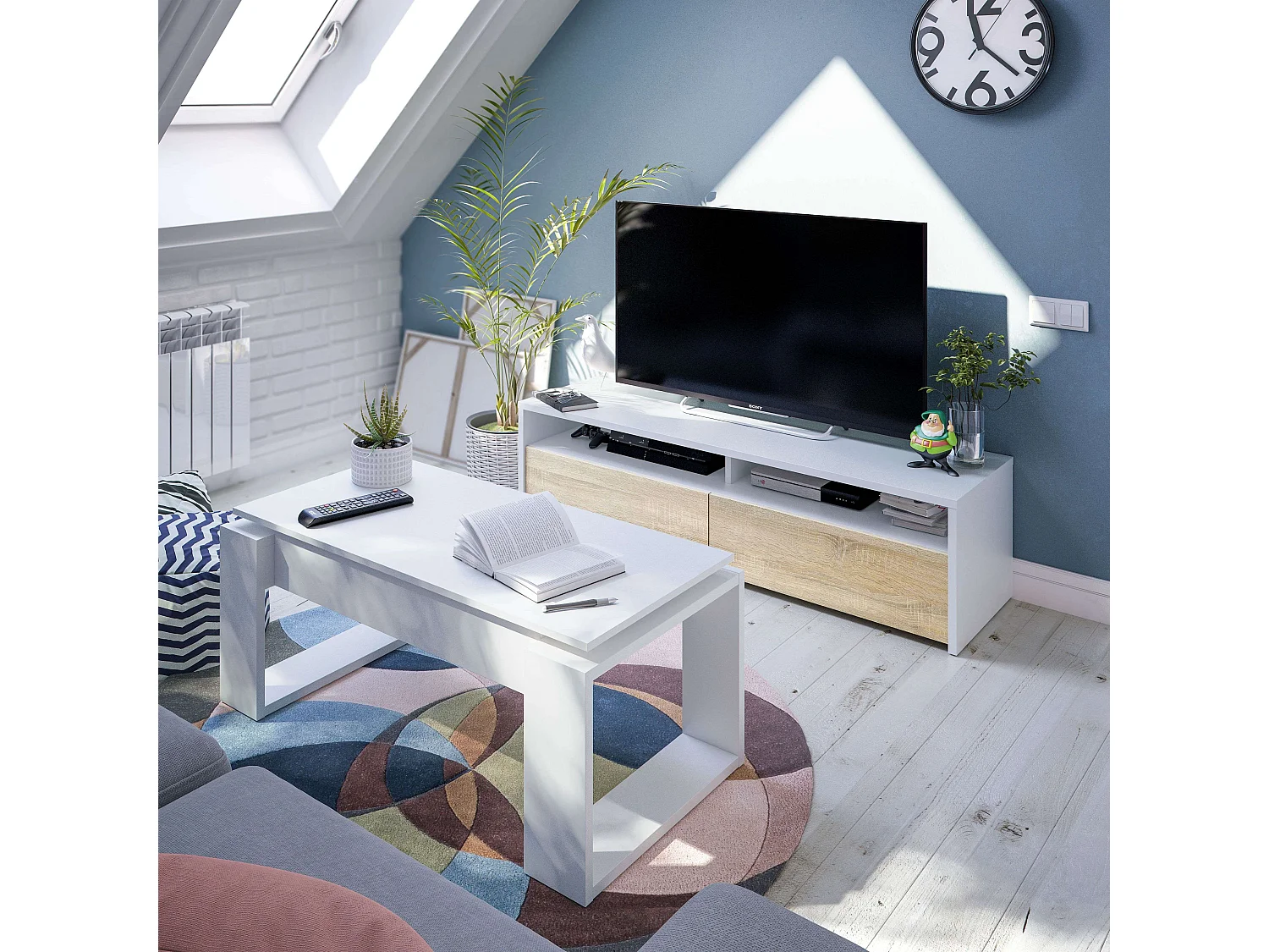 Mesa Escritorio Rivoli Moderno Roble Cambrian 155 cm