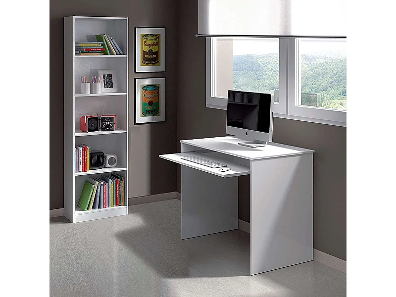 Pack Muebles Estudio Infantil I-Joy Escritorio + Estantería Blanco
