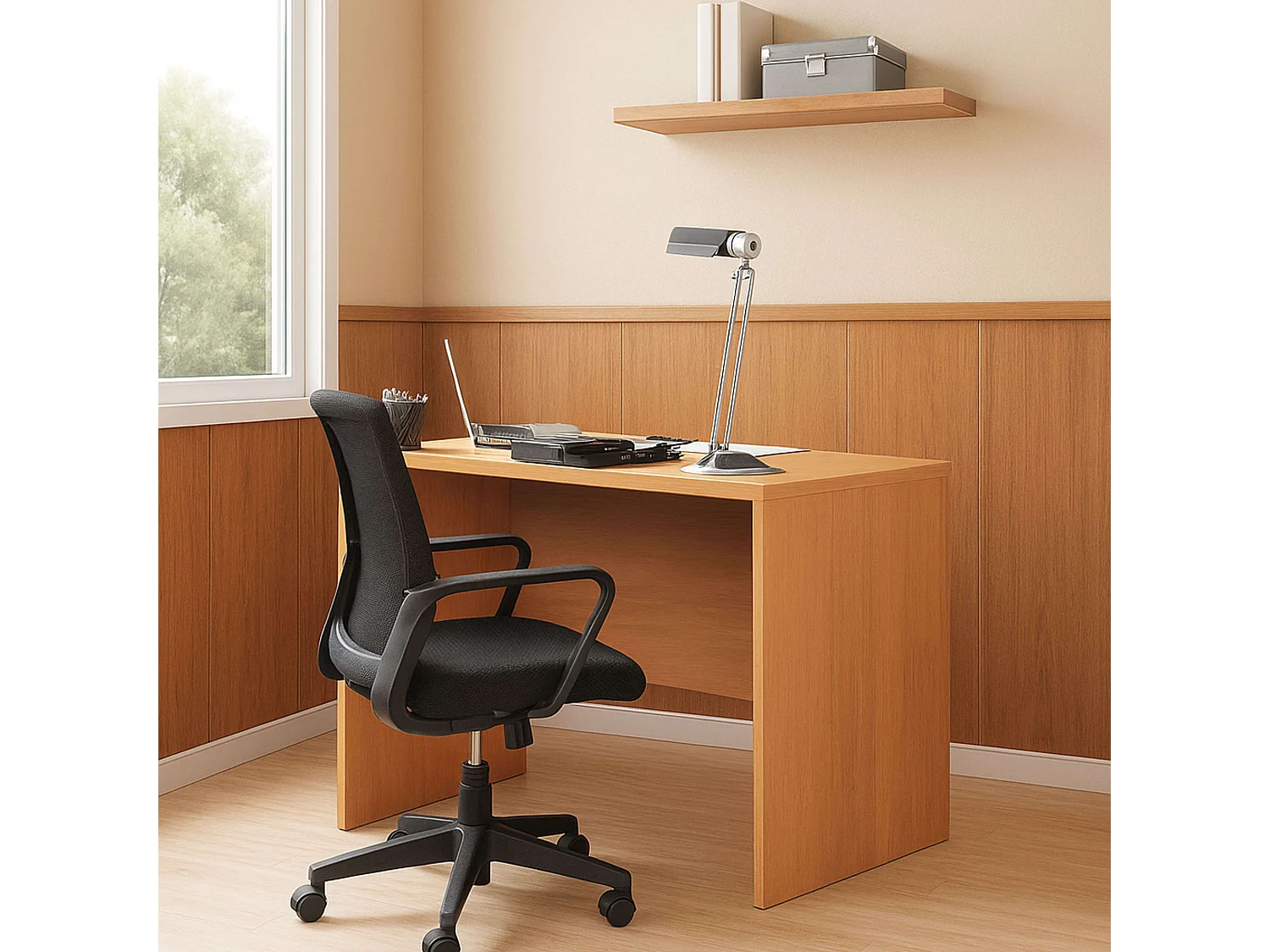 Table de bureau classique en cerisier 120x75x60 cm