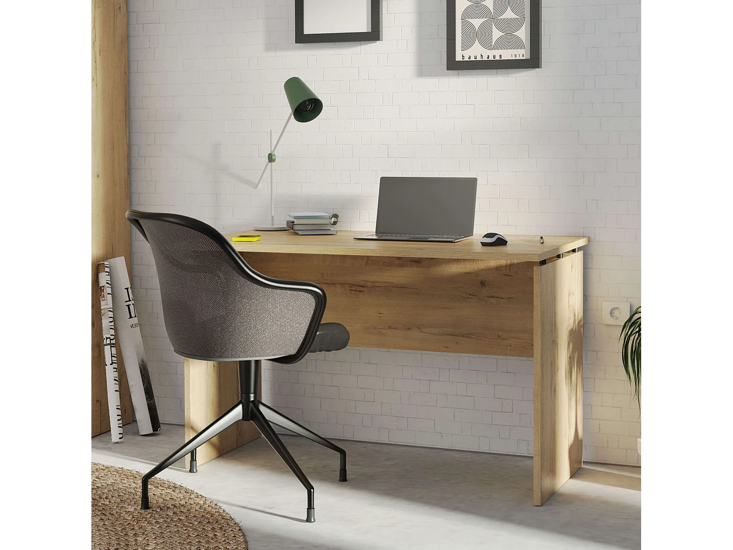 Mesa Escritorio Teide Moderno Roble Gold 120cm