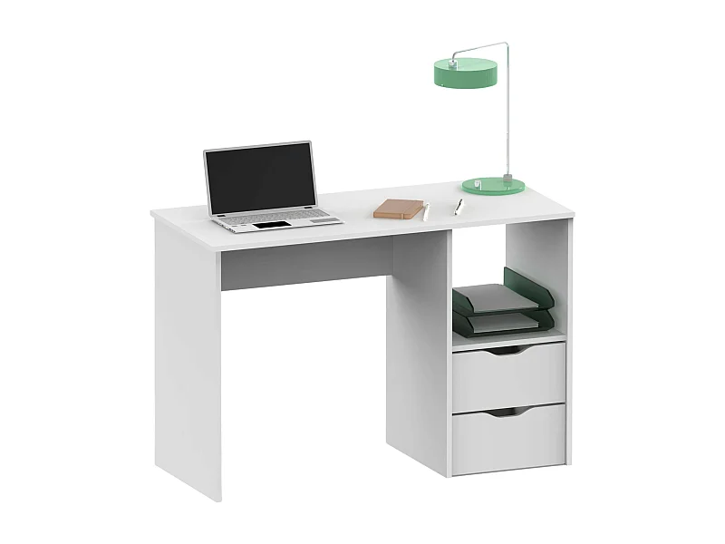 Bureau d'étude Eko, 2 tiroirs, blanc, 76 x 115 x 50 cm