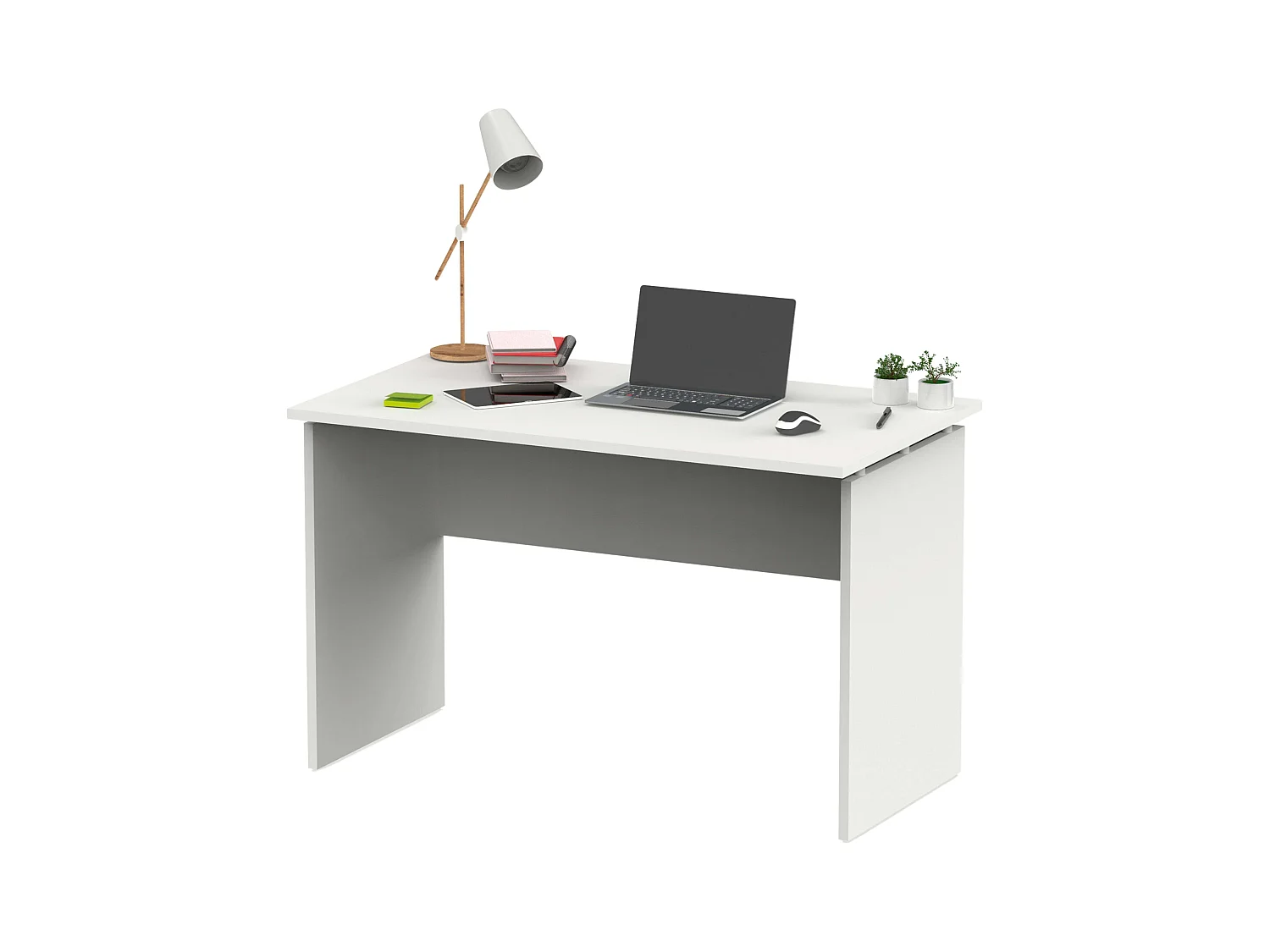 Table de bureau Teide blanc mat 120 cm