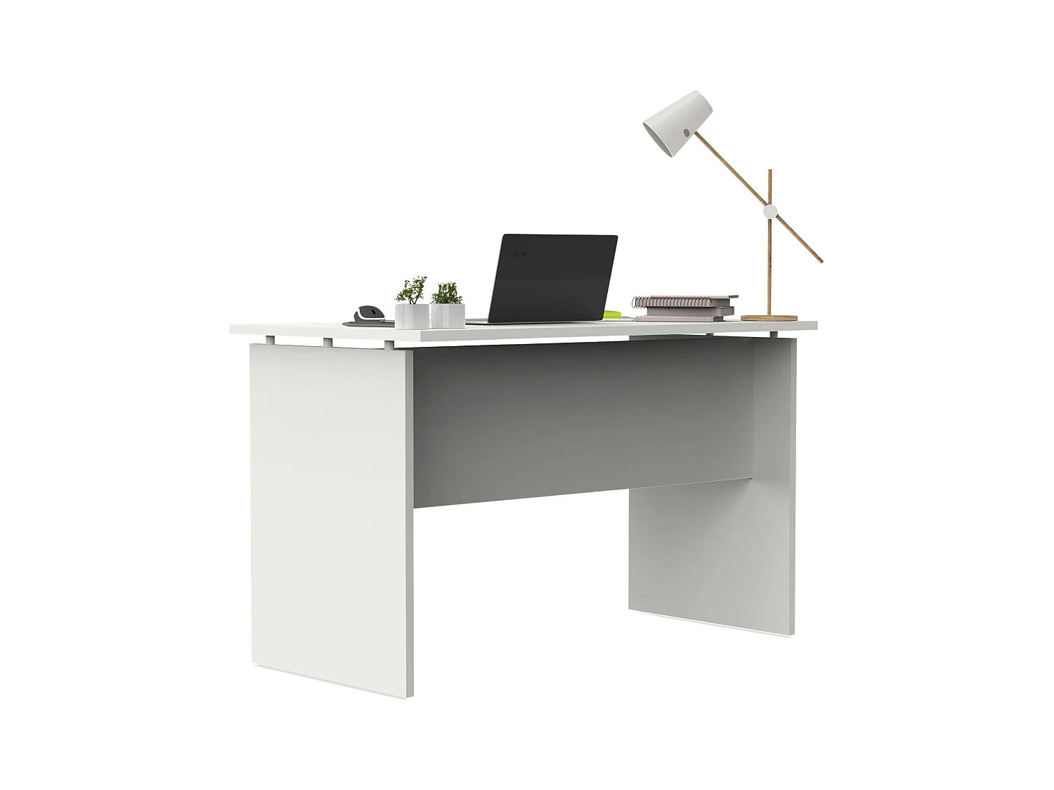Table de bureau Teide blanc mat 120 cm