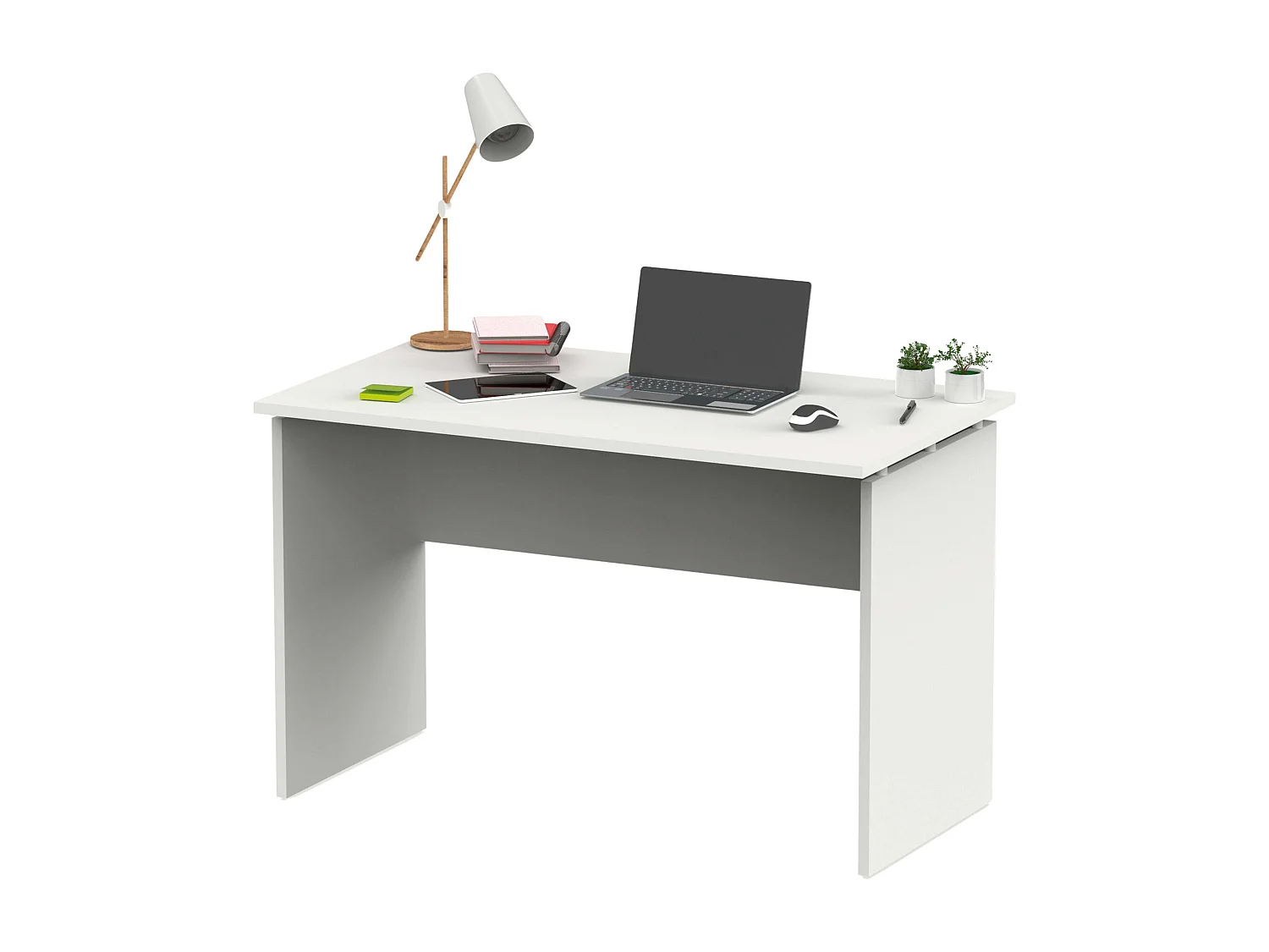 Table de bureau Teide blanc mat 120 cm