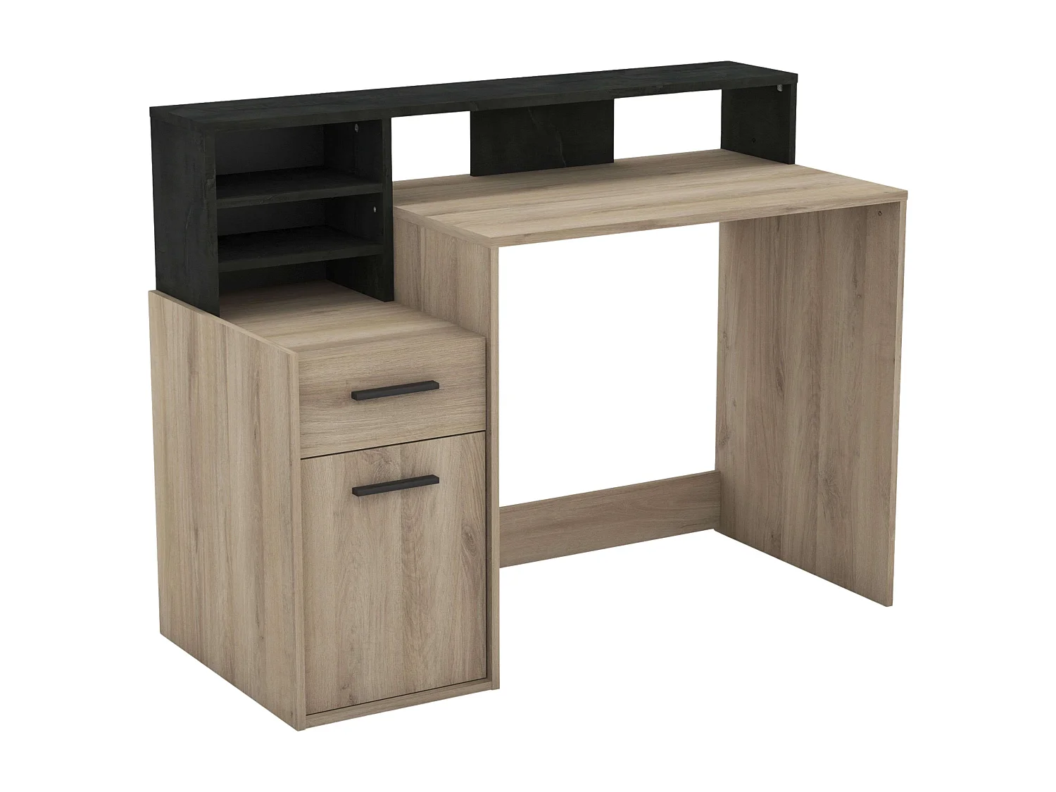 Table de bureau PC en chêne 126 cm