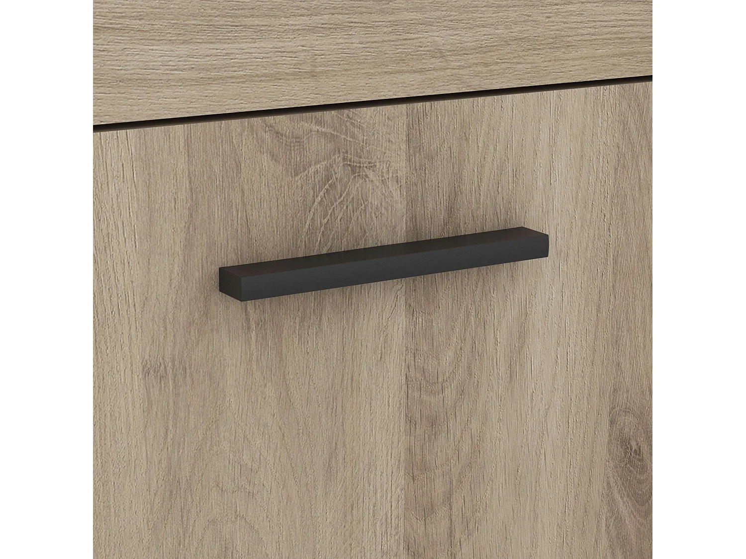 Table de bureau PC en chêne 126 cm