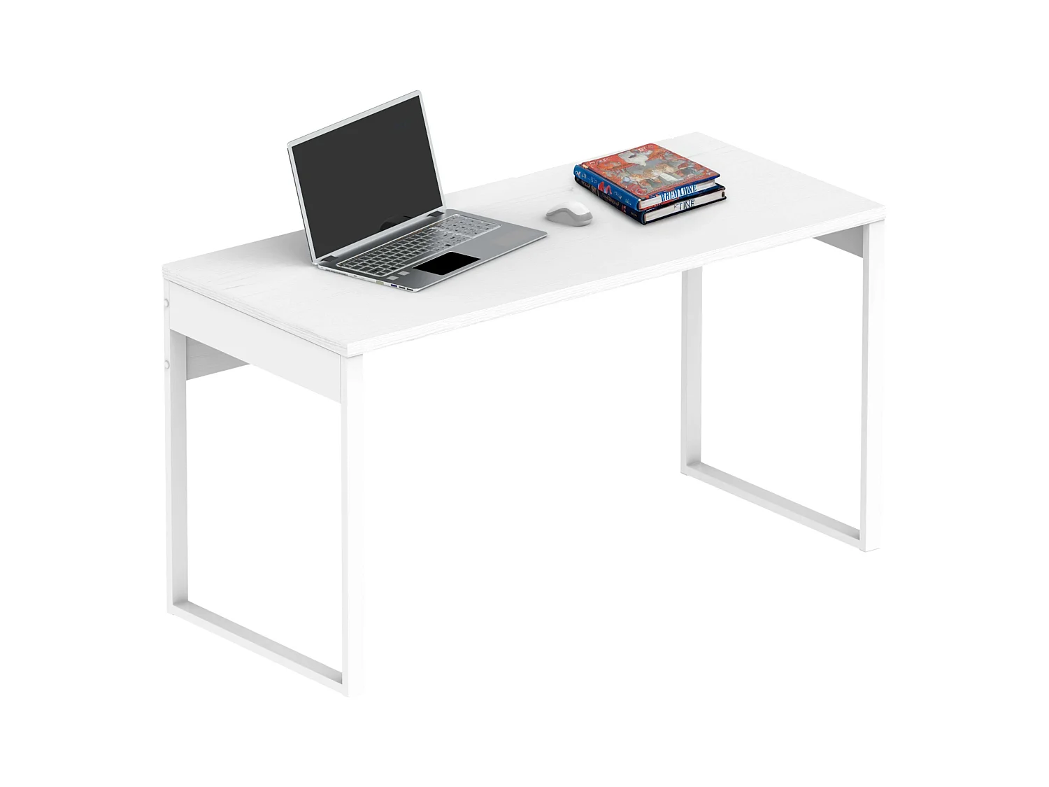 Table Nexus, aggloméré et mélaminé haute densité, blanc Atlas, 76 x 135 x 60 cm