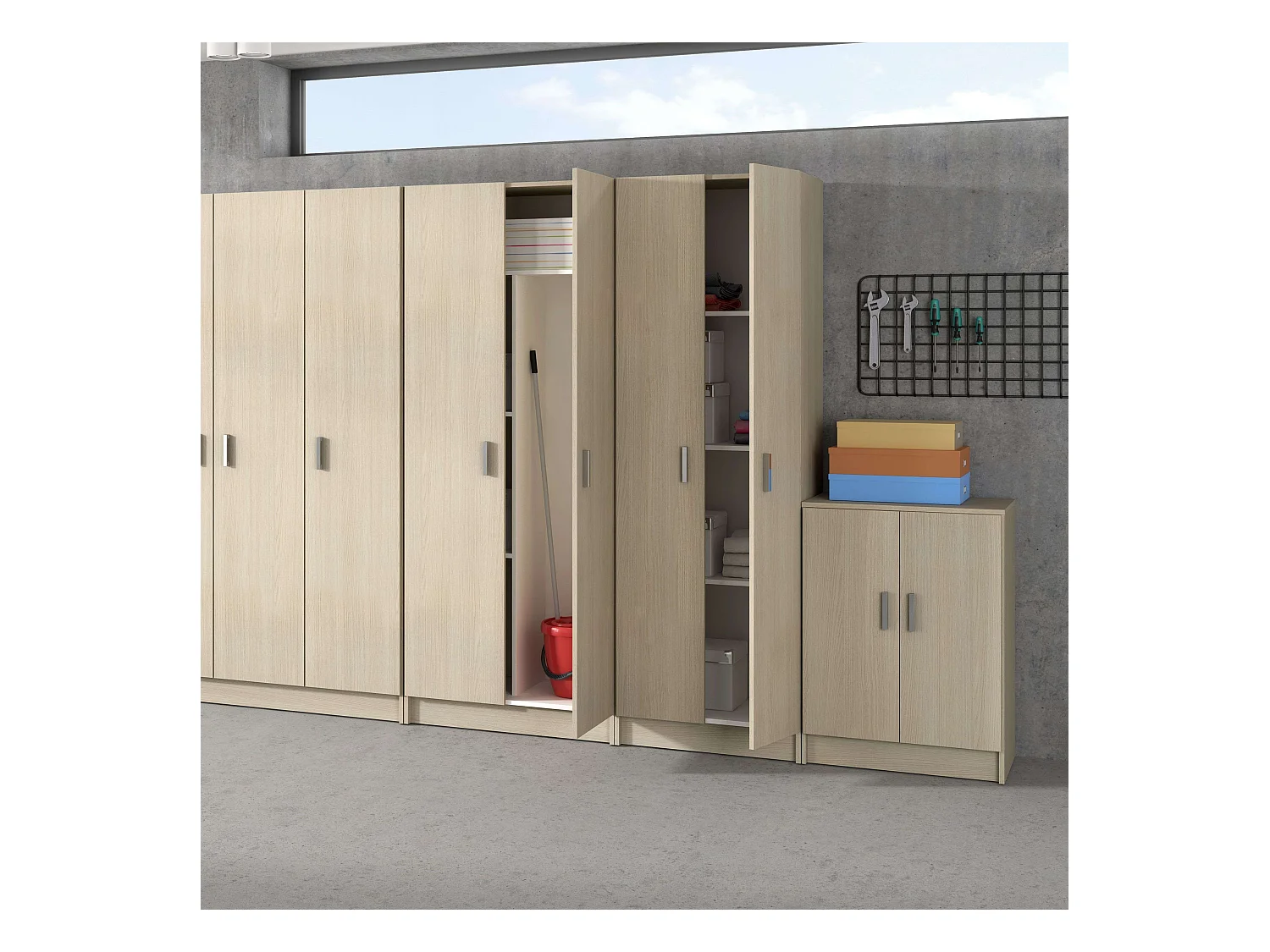 Table Nexus, aggloméré et mélaminé haute densité, blanc Atlas, 76 x 135 x 60 cm