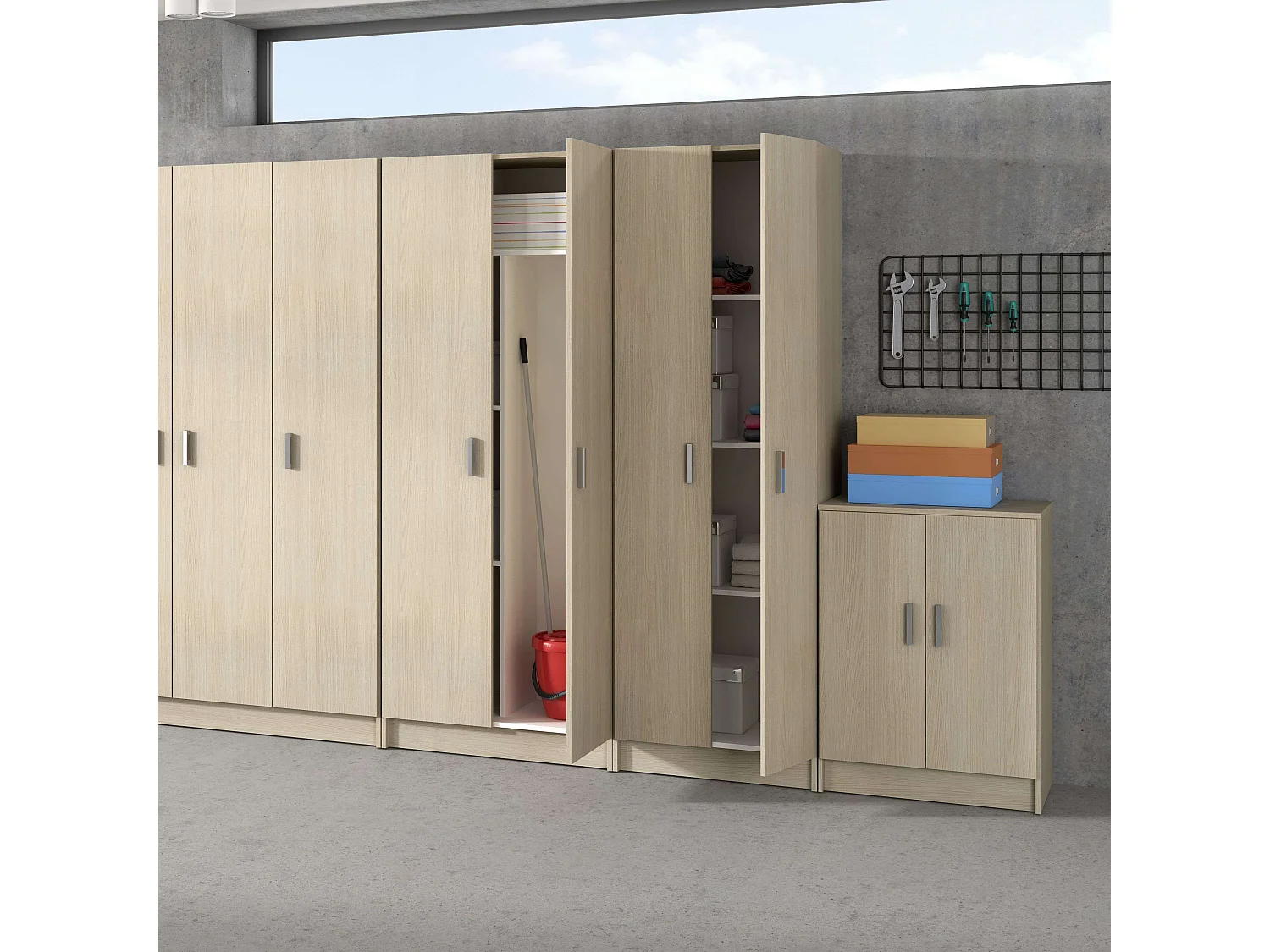 Table Nexus, aggloméré et mélaminé haute densité, blanc Atlas, 76 x 135 x 60 cm