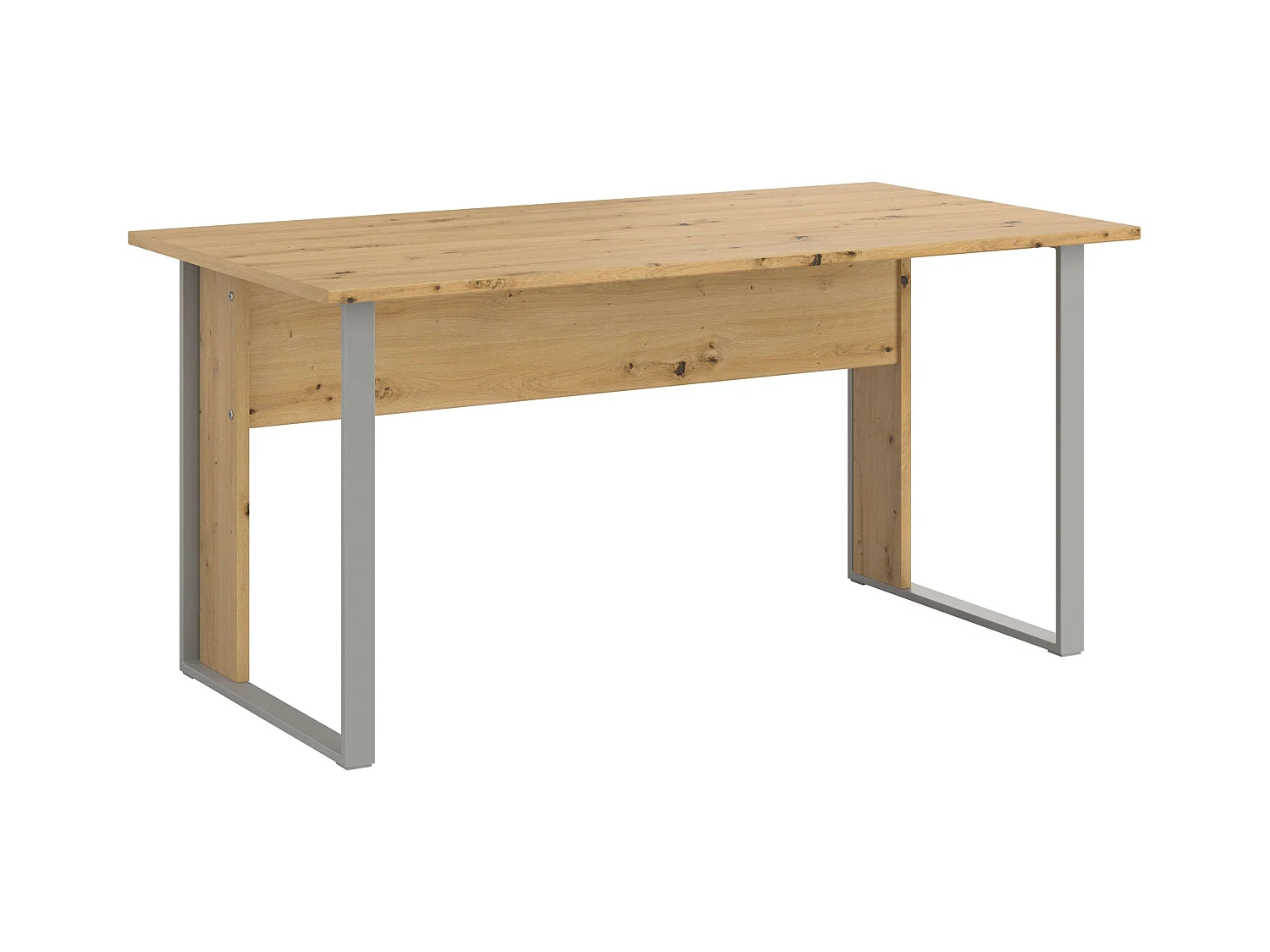 Mesa Escritorio Venture Oficina Estilo Industrial Roble y Gris 150 cm