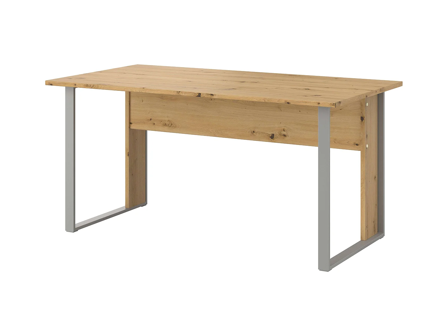 Mesa Escritorio Venture Oficina Estilo Industrial Roble y Gris 150 cm