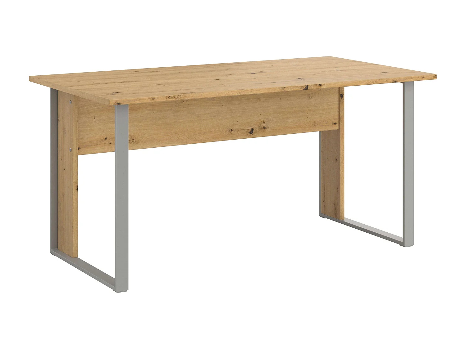 Mesa Escritorio Venture Oficina Estilo Industrial Roble y Gris 150 cm