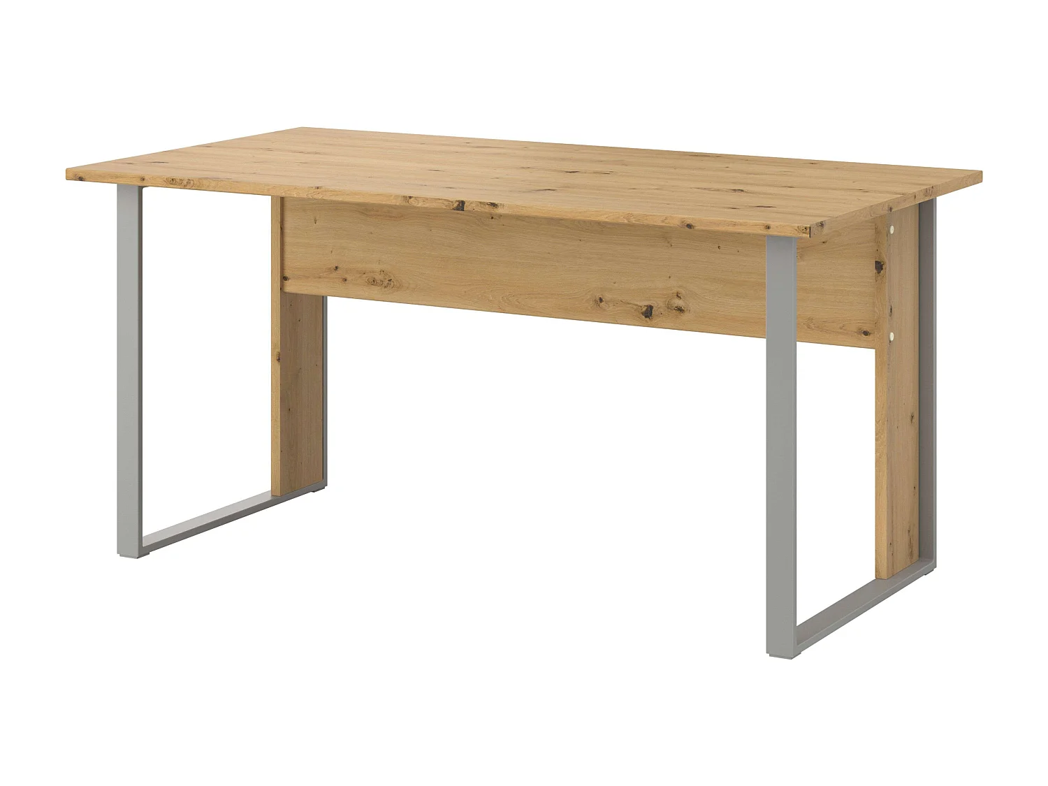 Mesa Escritorio Venture Oficina Estilo Industrial Roble y Gris 150 cm