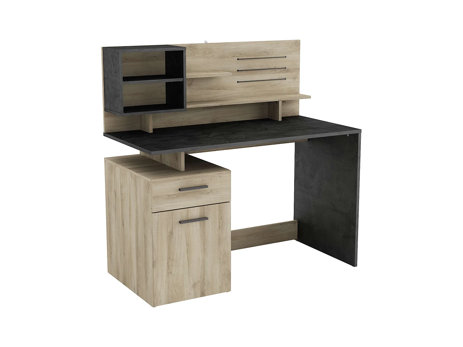 Escritorio Malicia Industrial Roble Kronberg Sidewalk 122x123x60 cm