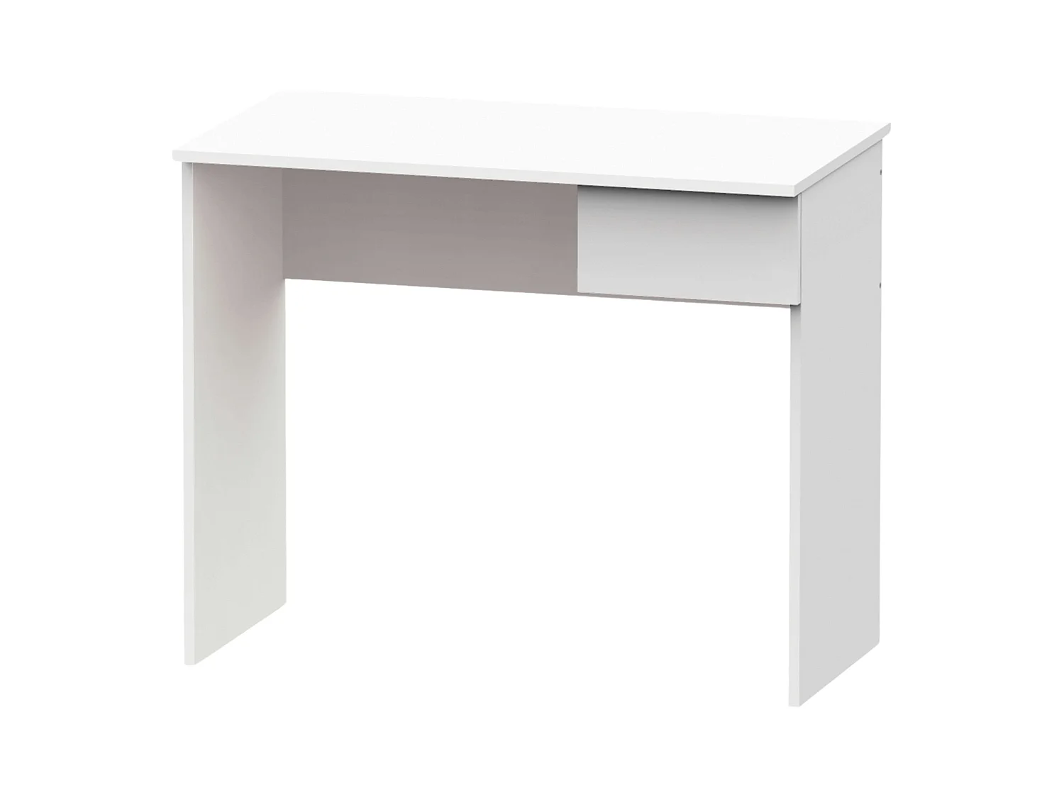 Bureau à tiroirs Turin blanc mat 90x75x50 cm