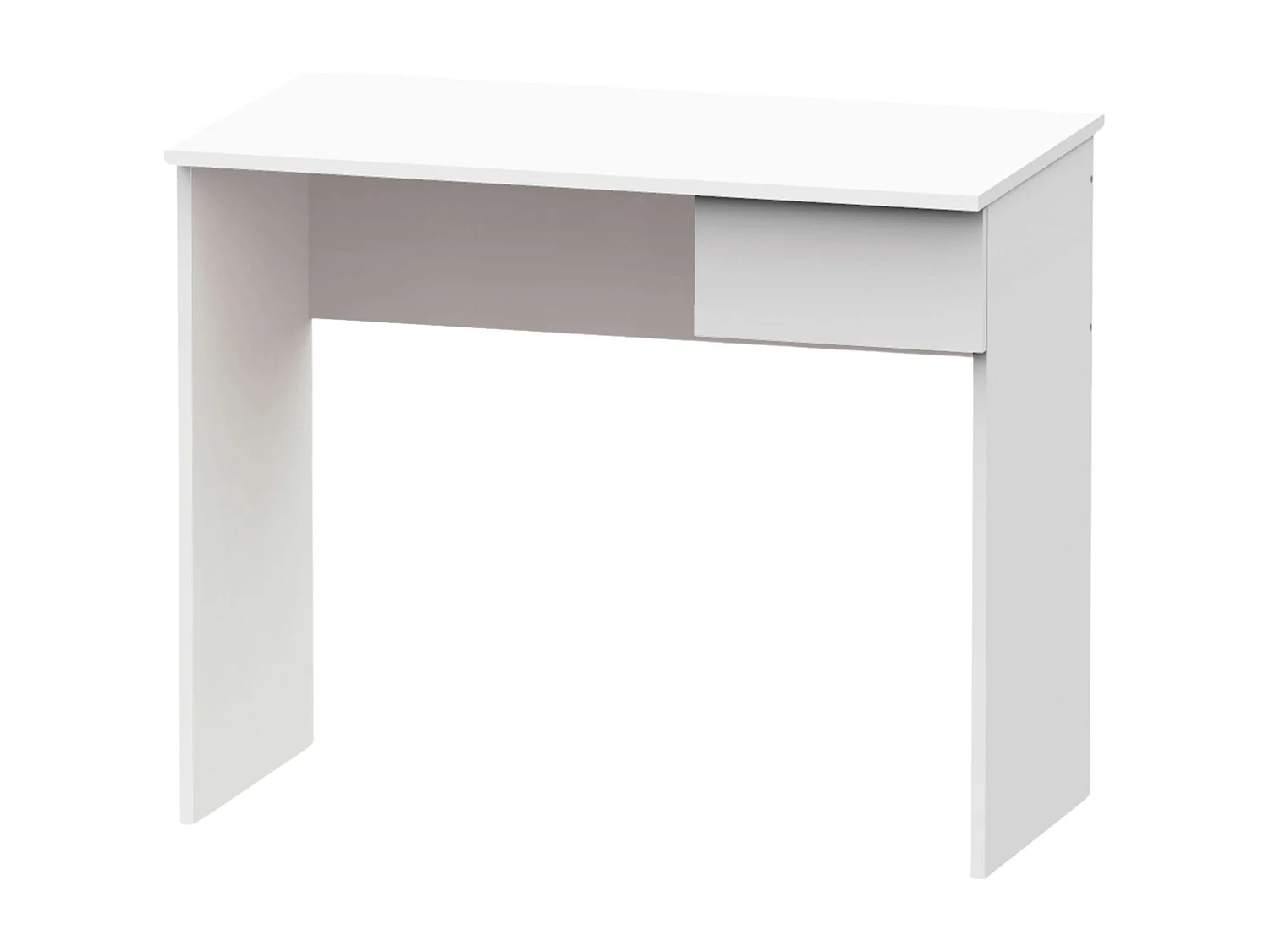 Bureau à tiroirs Turin blanc mat 90x75x50 cm